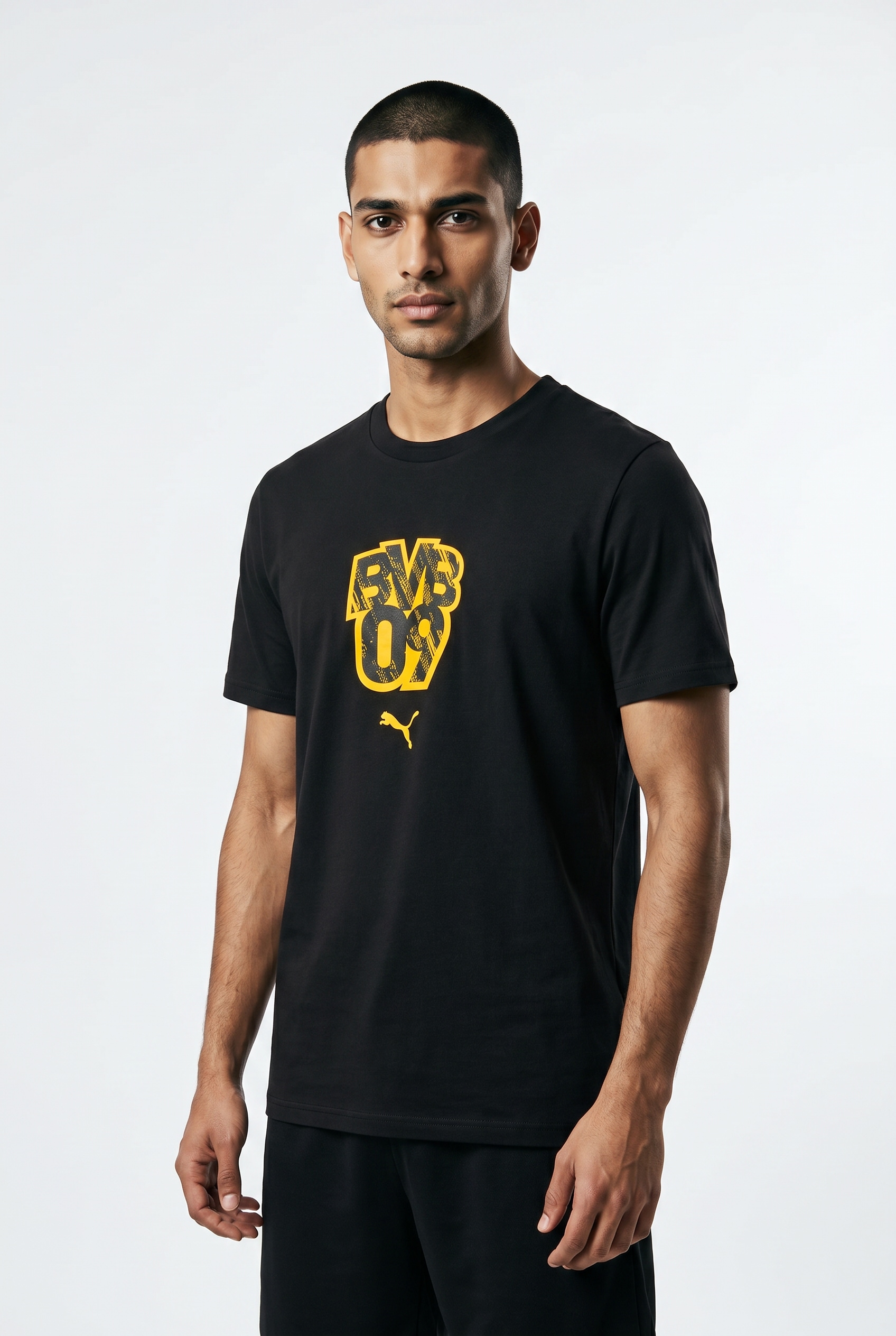 PUMA Trainingsshirt »BVB FTBLCULTURE TEE« Regular Fit, Kurzarm, für Fußball, mit Rundhalsausschnitt