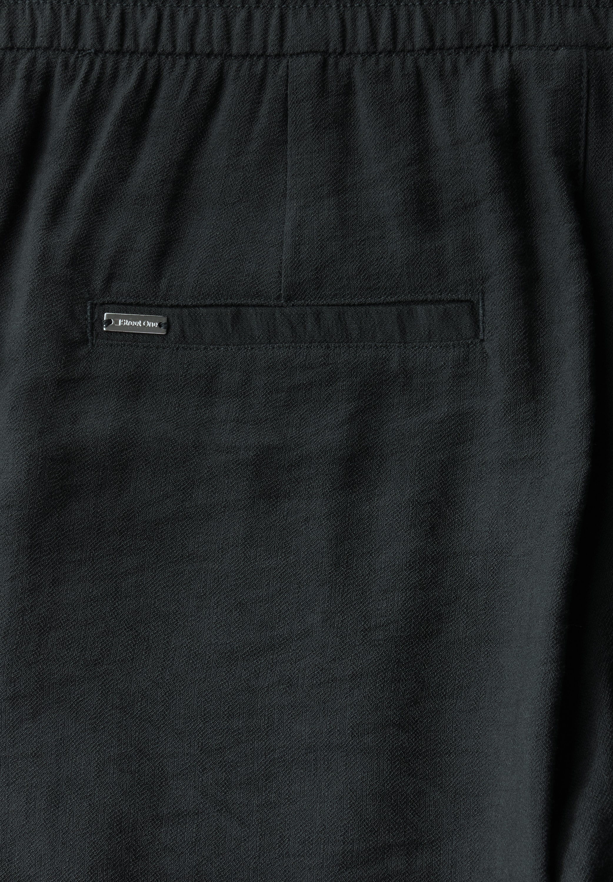 STREET ONE Stoffhose, weites Bein, mit Kordelzug und elastischem Bund