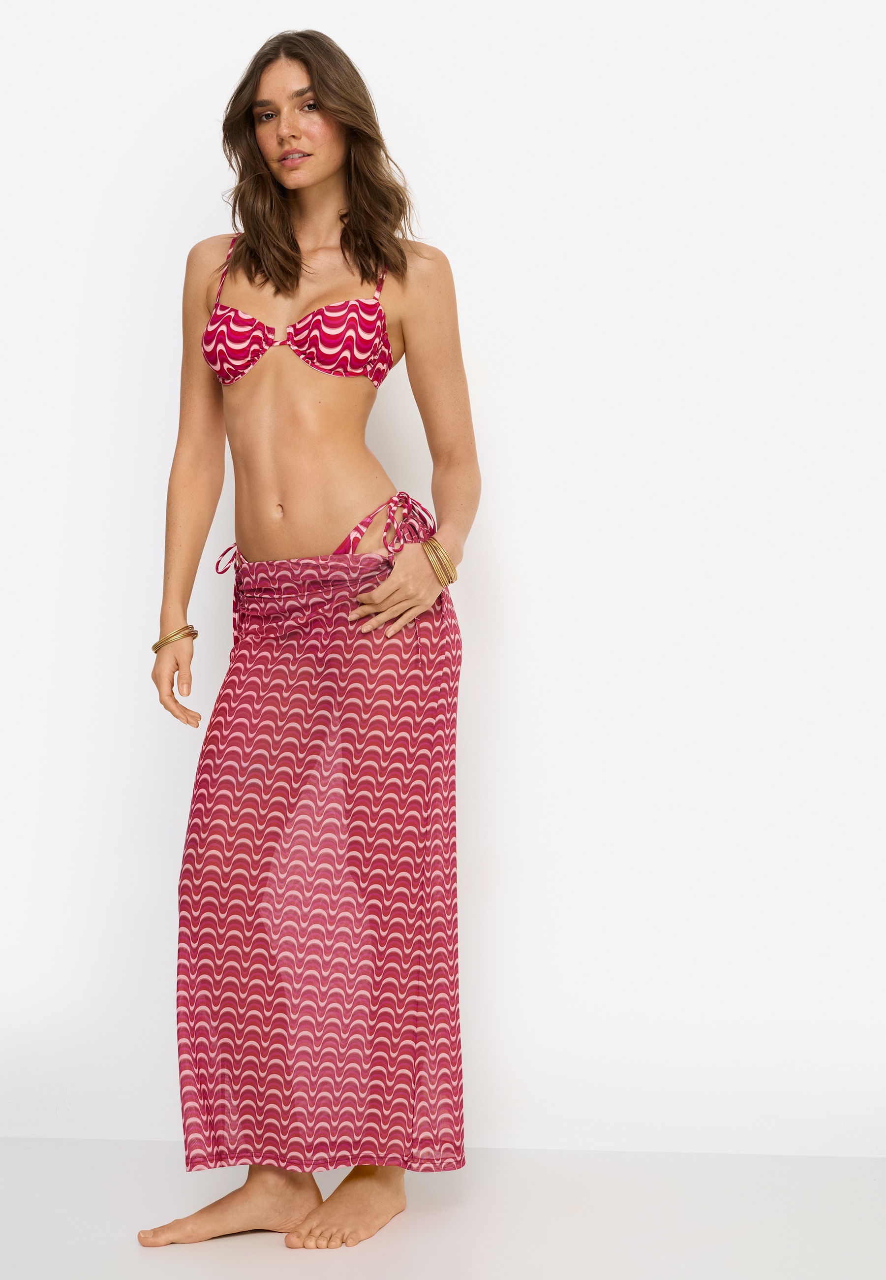 LSCN by LASCANA Meshrock mit Alloverdruck