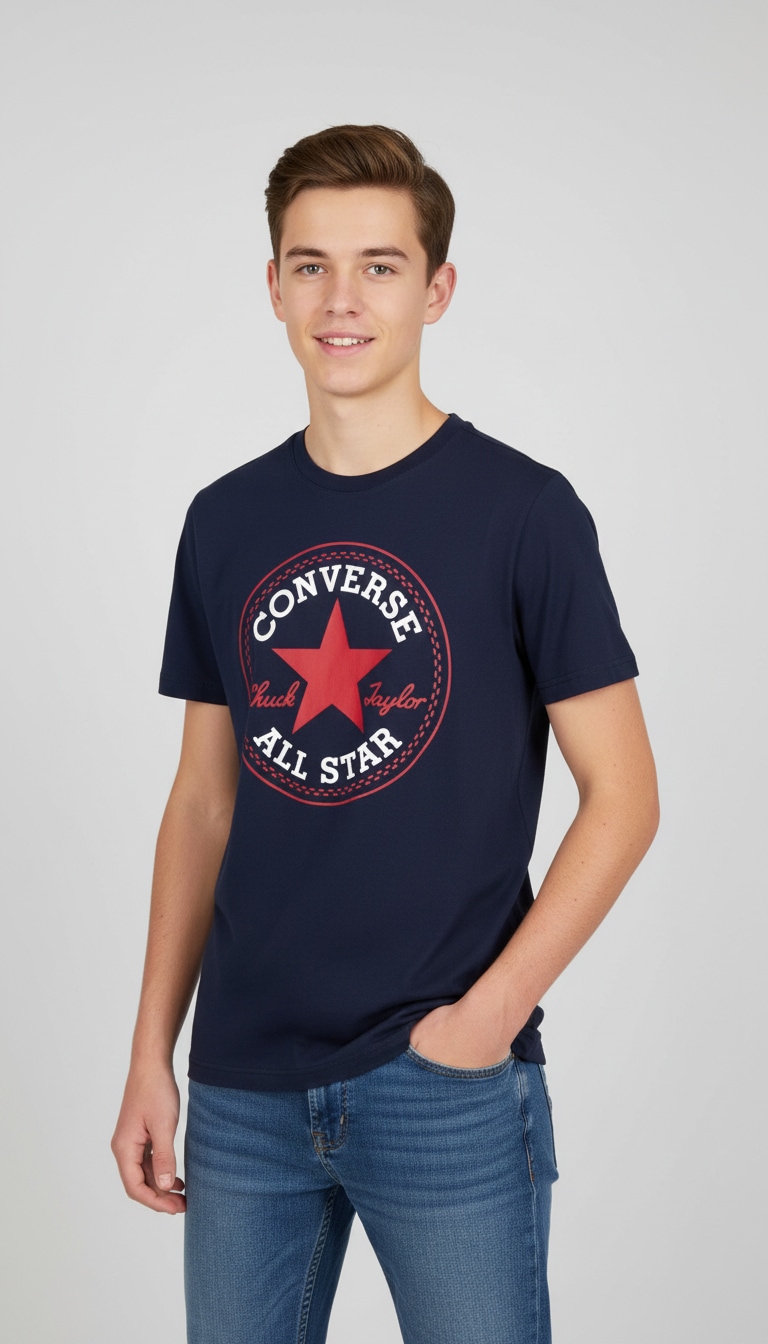 Converse Kurzarmshirt »für Kinder« Kurzarm, sportlicher Stil, mit Logodruck, elastisches Material