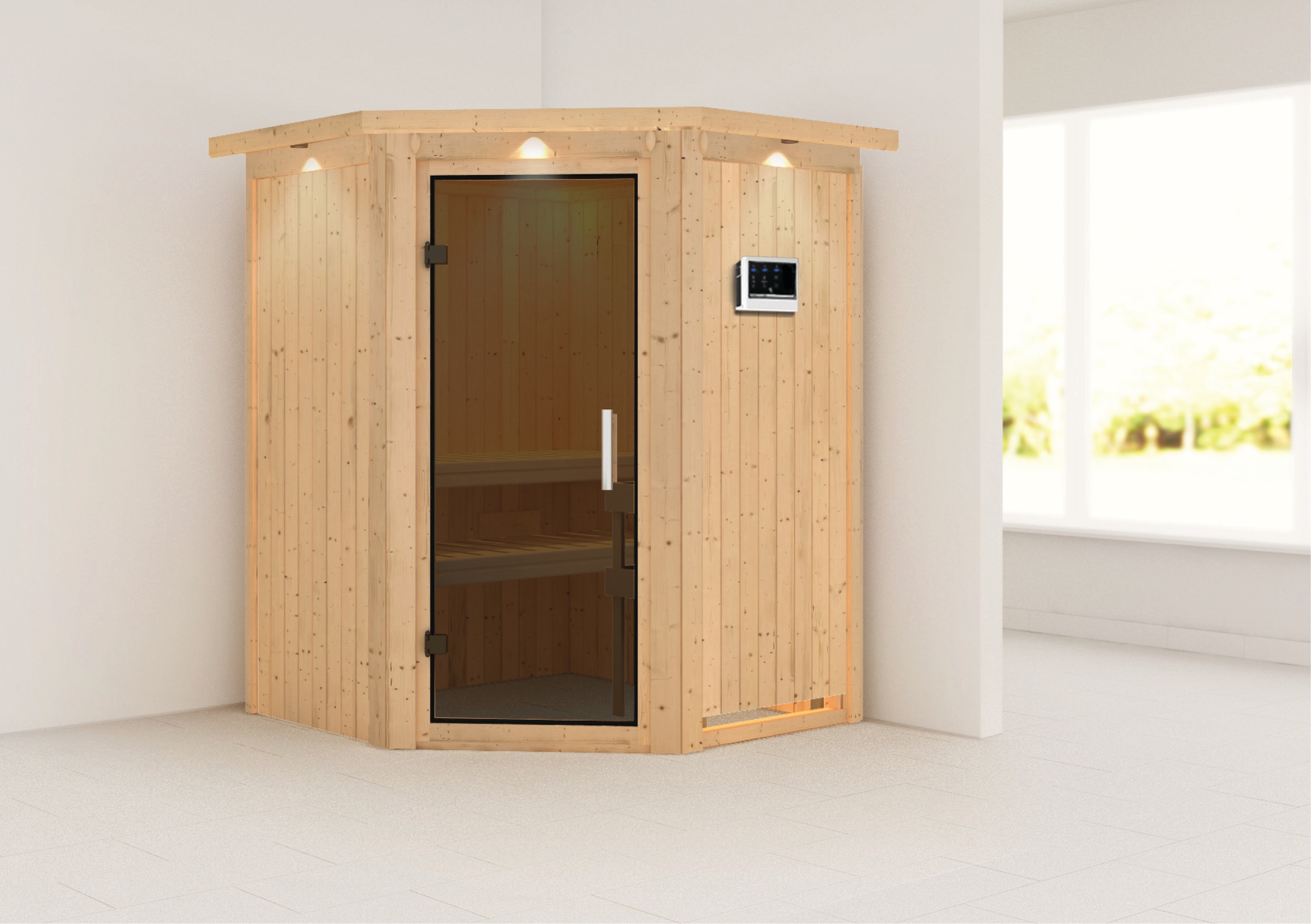Karibu Sauna »Nanna« Set,  Ofen 3,6 kW externe Strg.easy