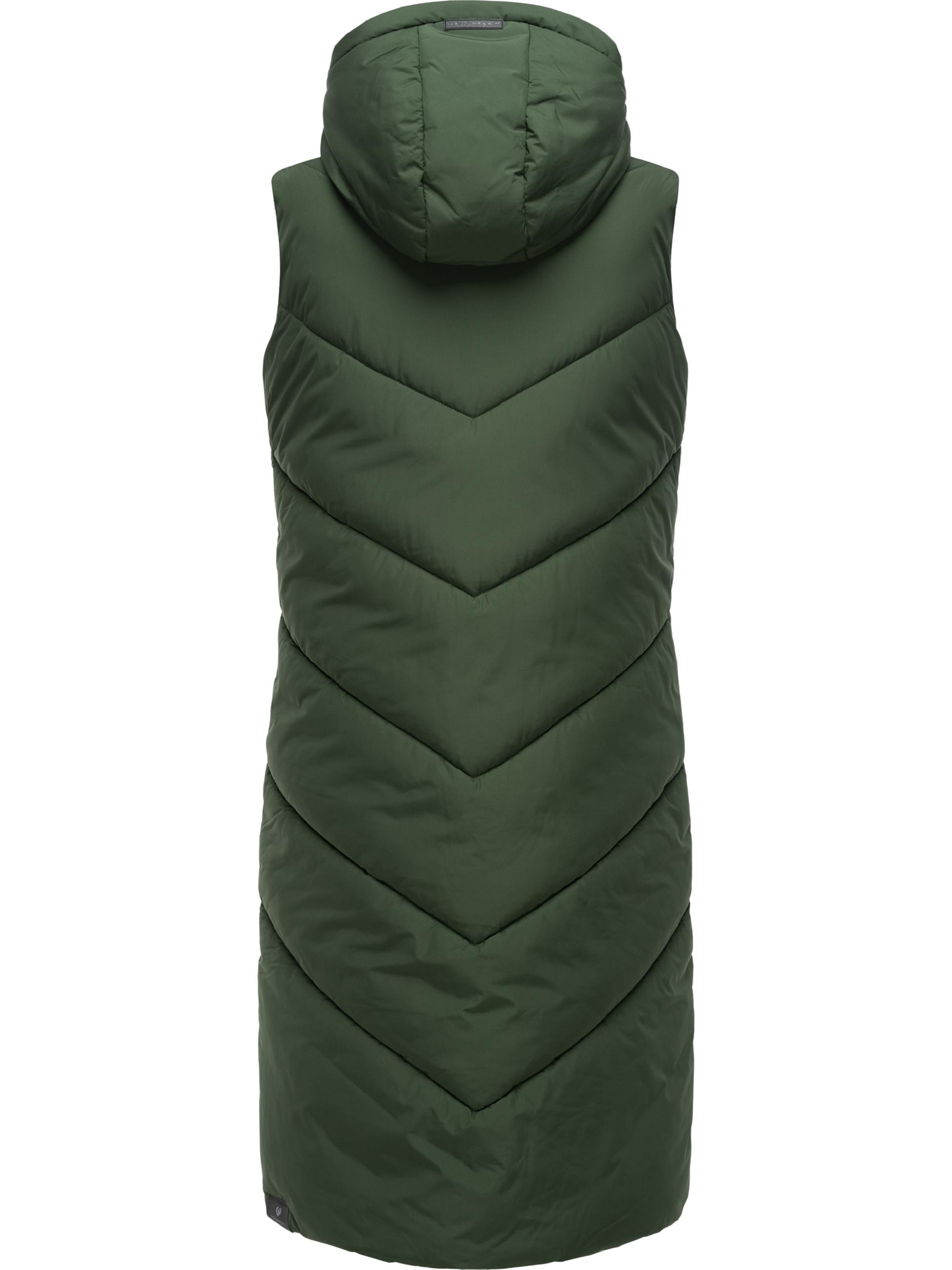 Ragwear Steppweste »Steppweste Suminka Vest«, (1 tlg.), Wasserdichte, lange Damen Winterweste