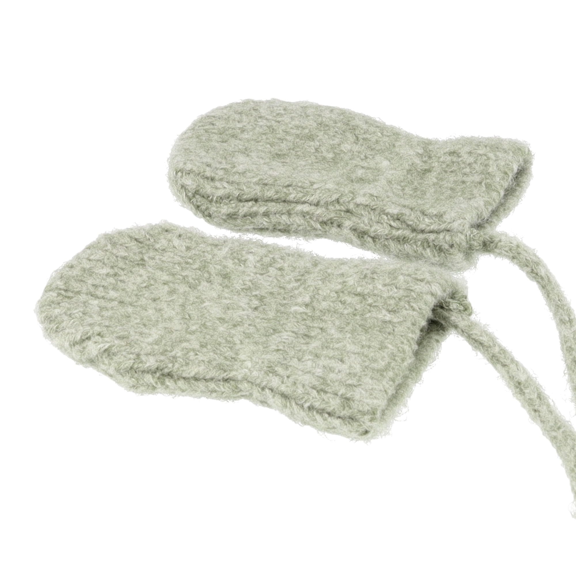 MAXIMO Fäustlinge ohne Daumen, für Babys, mit Halteband, Materialmix