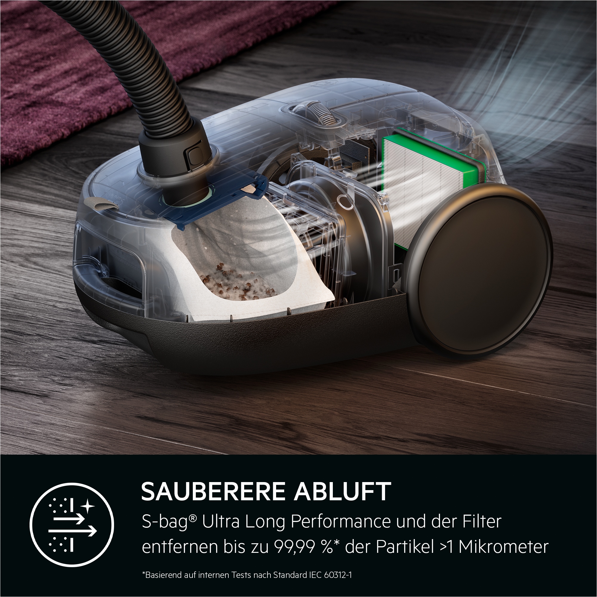 AEG Bodenstaubsauger »CLEAN 6000, hohe Saugleistung,«, 850 W, mit Beutel, inkl. Zusatzdüsen, 65 % Recyclingkunststoff