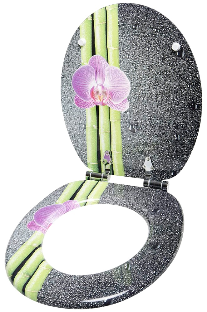 Sanilo Badaccessoire-Set »Asia«, (Komplett-Set, 3 tlg.), bestehend aus WC-Sitz, Badteppich und Waschbeckenstöpsel