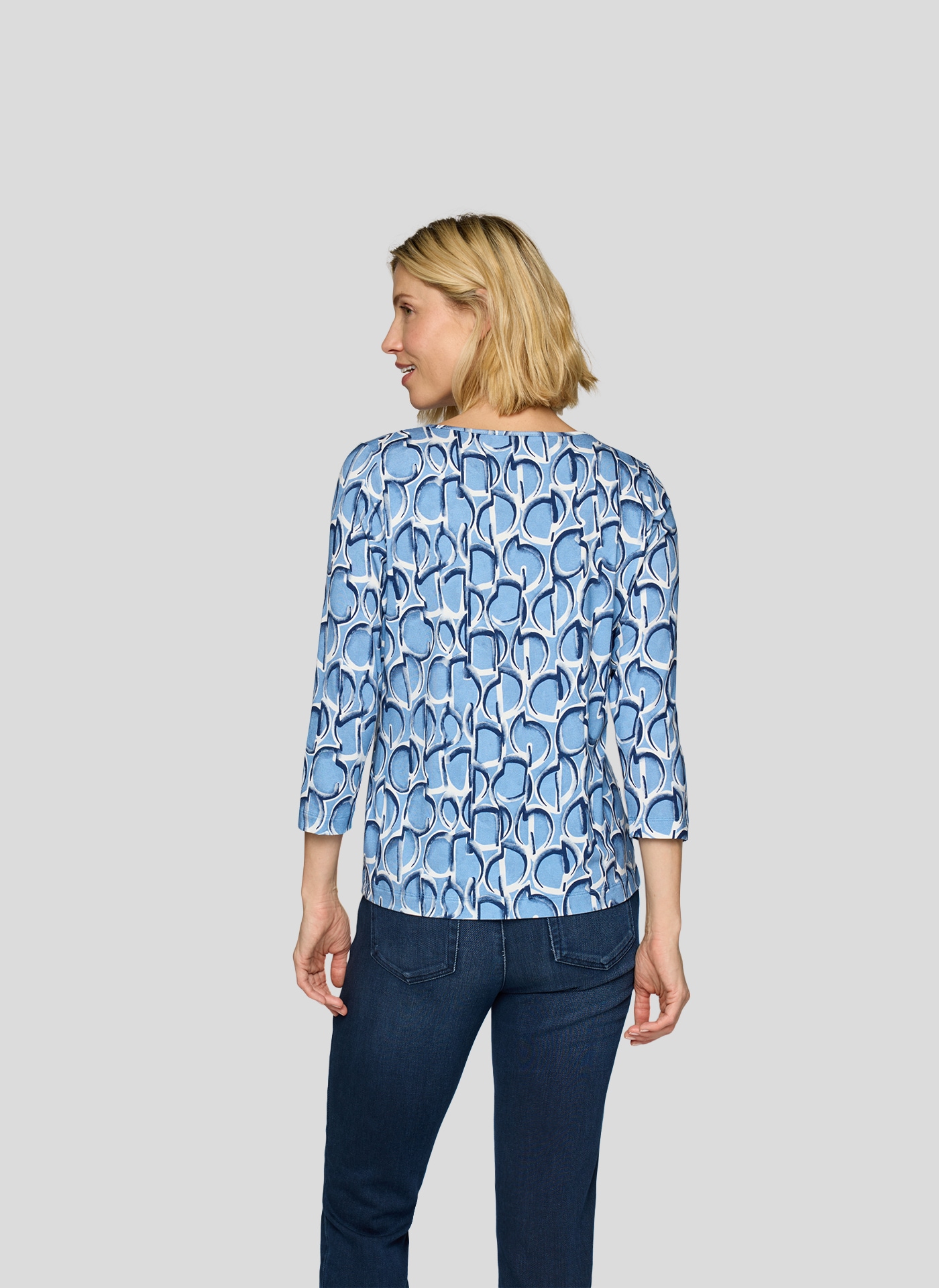 Rabe 3/4-Arm-Shirt, mit grafischem Muster