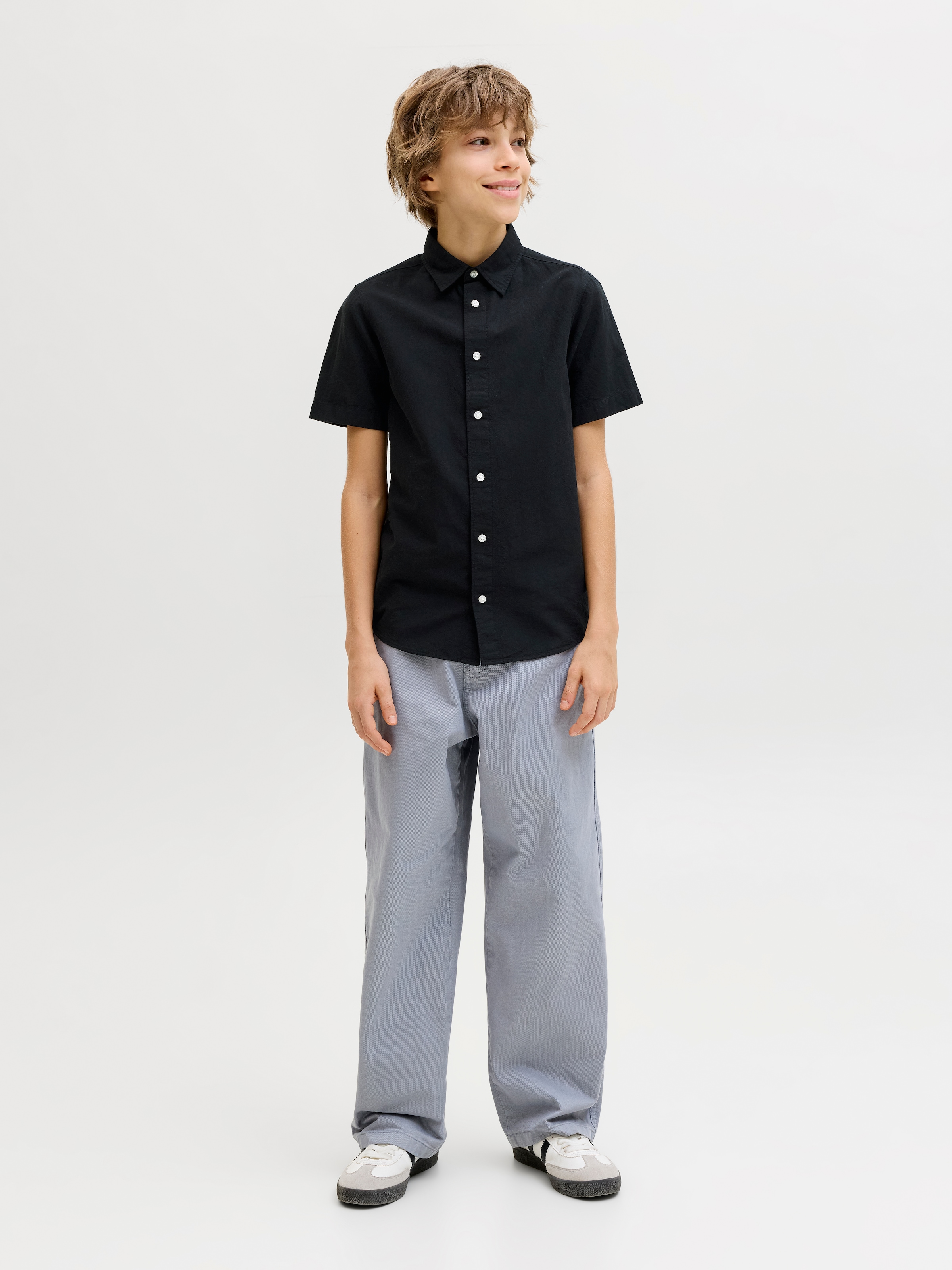 Jack & Jones Junior Kurzarmhemd »JJEBREEZE LINEN BLEND SHIRT S/S SN JNR«