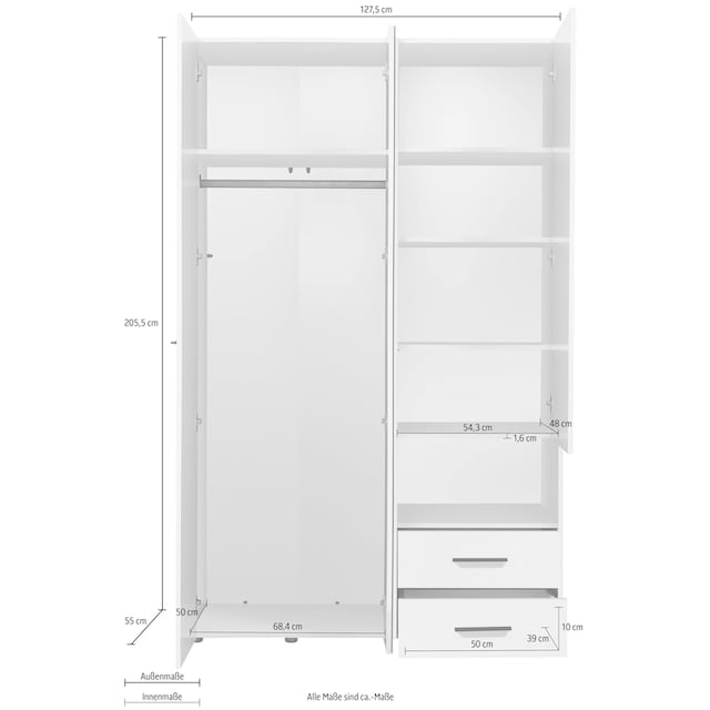 INOSIGN Kleiderschrank »Leon«, mit Spiegel bei OTTO