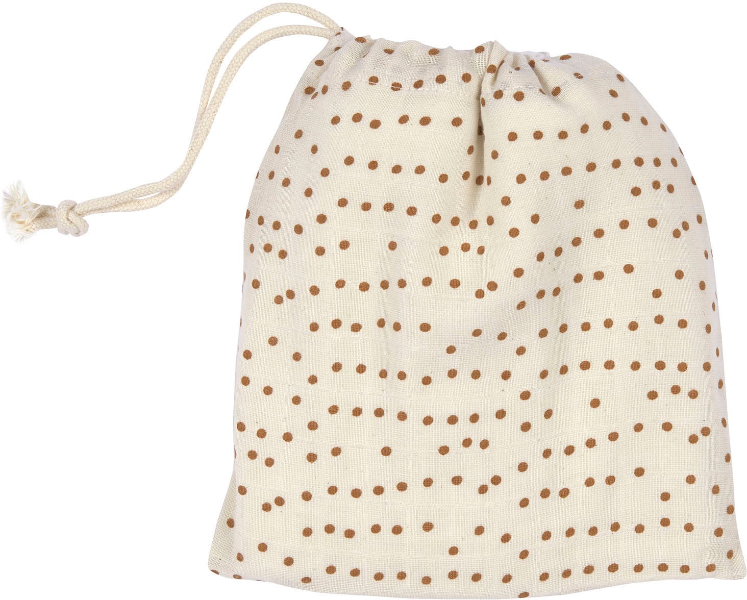 LÄSSIG Stoffwindeln »LÄSSIG X Raddis® Cotton, Einschlag- und Mulltuchset M, Caramel«, (Set, 2 St.), mit wiederverwendbarem Baumwollbeutel