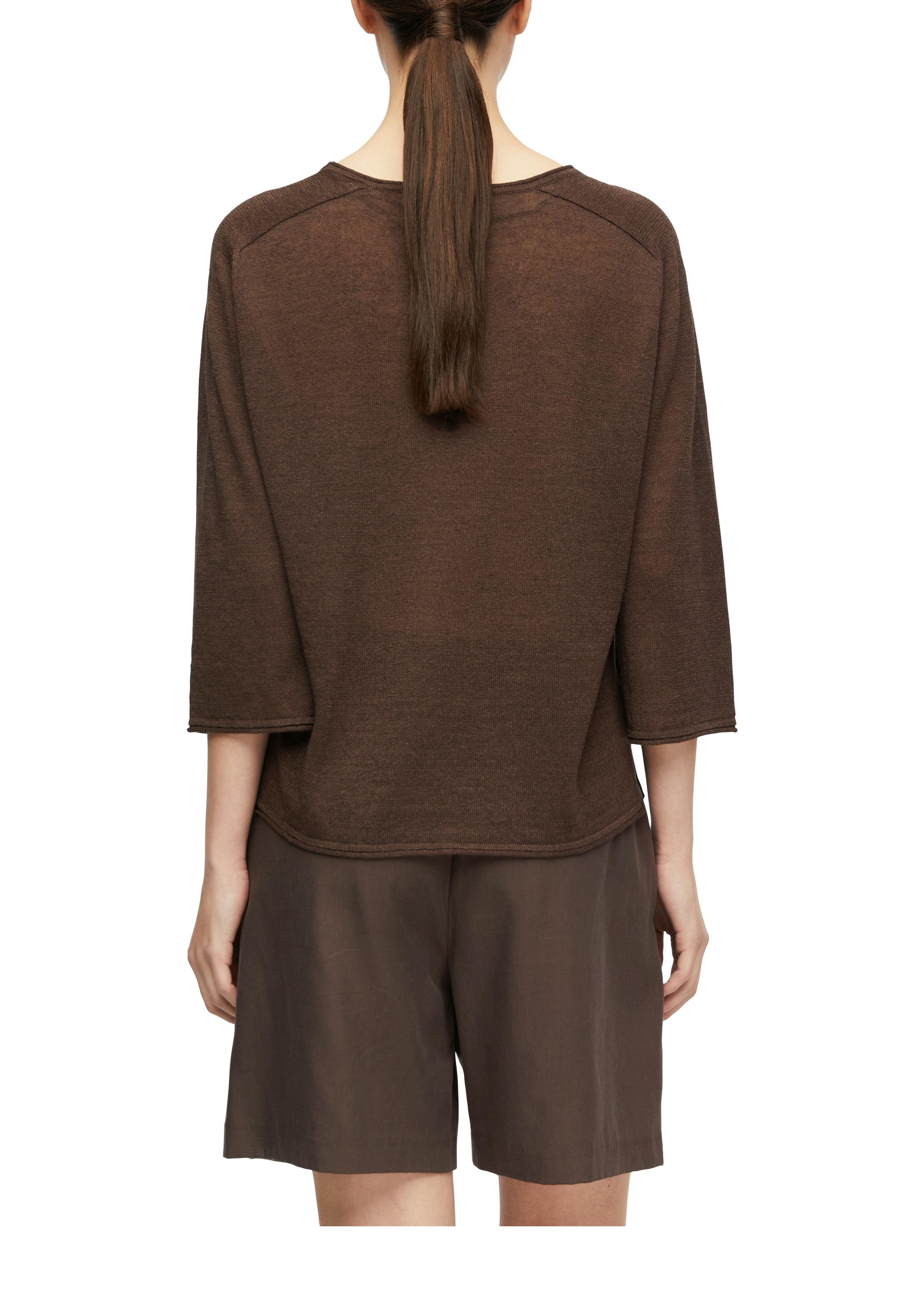 Comma 3/4 Arm-Pullover Leichter Pullover mit Leinen und Viskose
