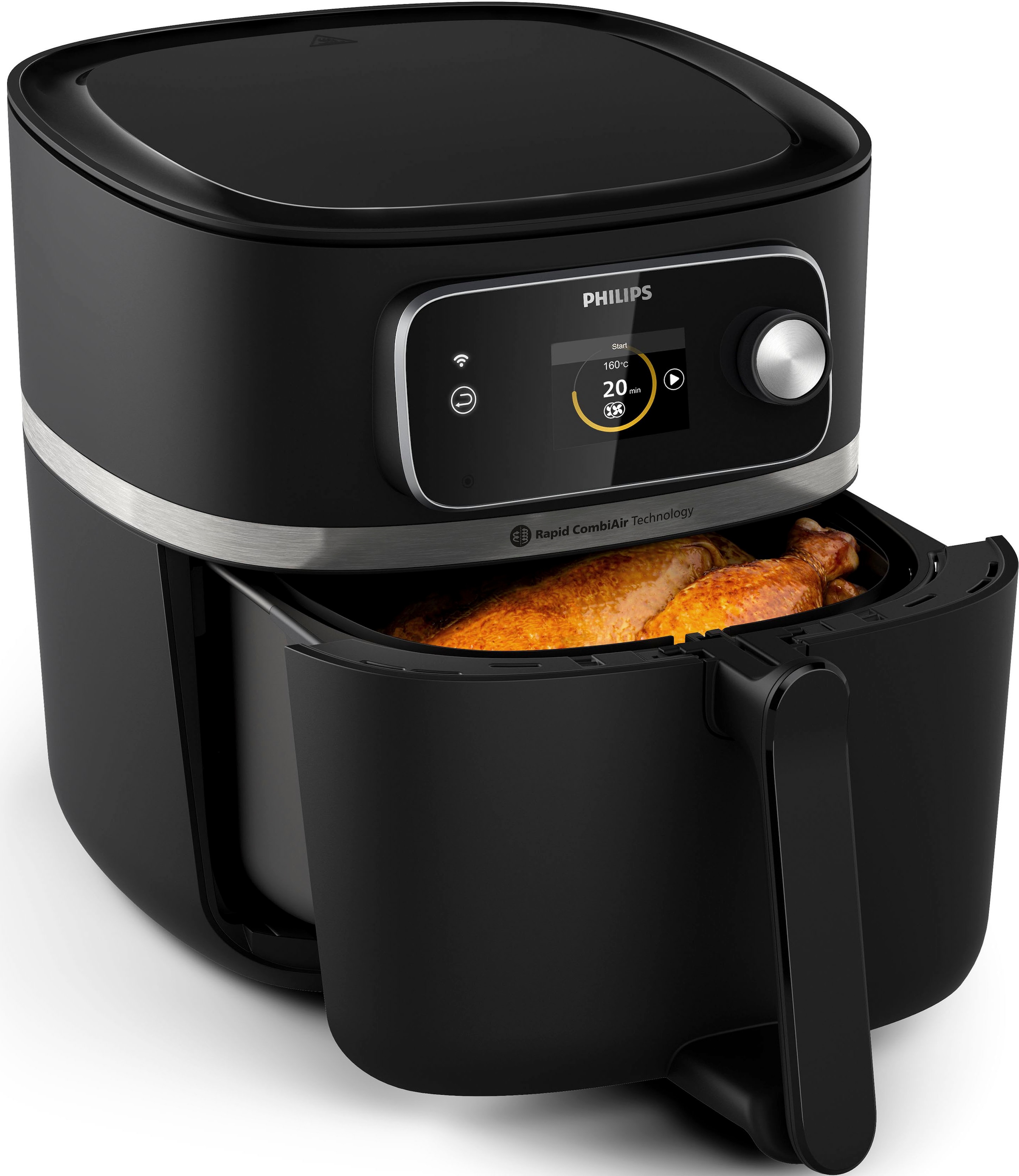 Philips Heißluftfritteuse »HD9880/90 Airfryer XXL, 8,3 l« 2000 W mit WiFi Konnektivität, 50 AutoCook Programmen und Warmhaltefunktion in schwarz