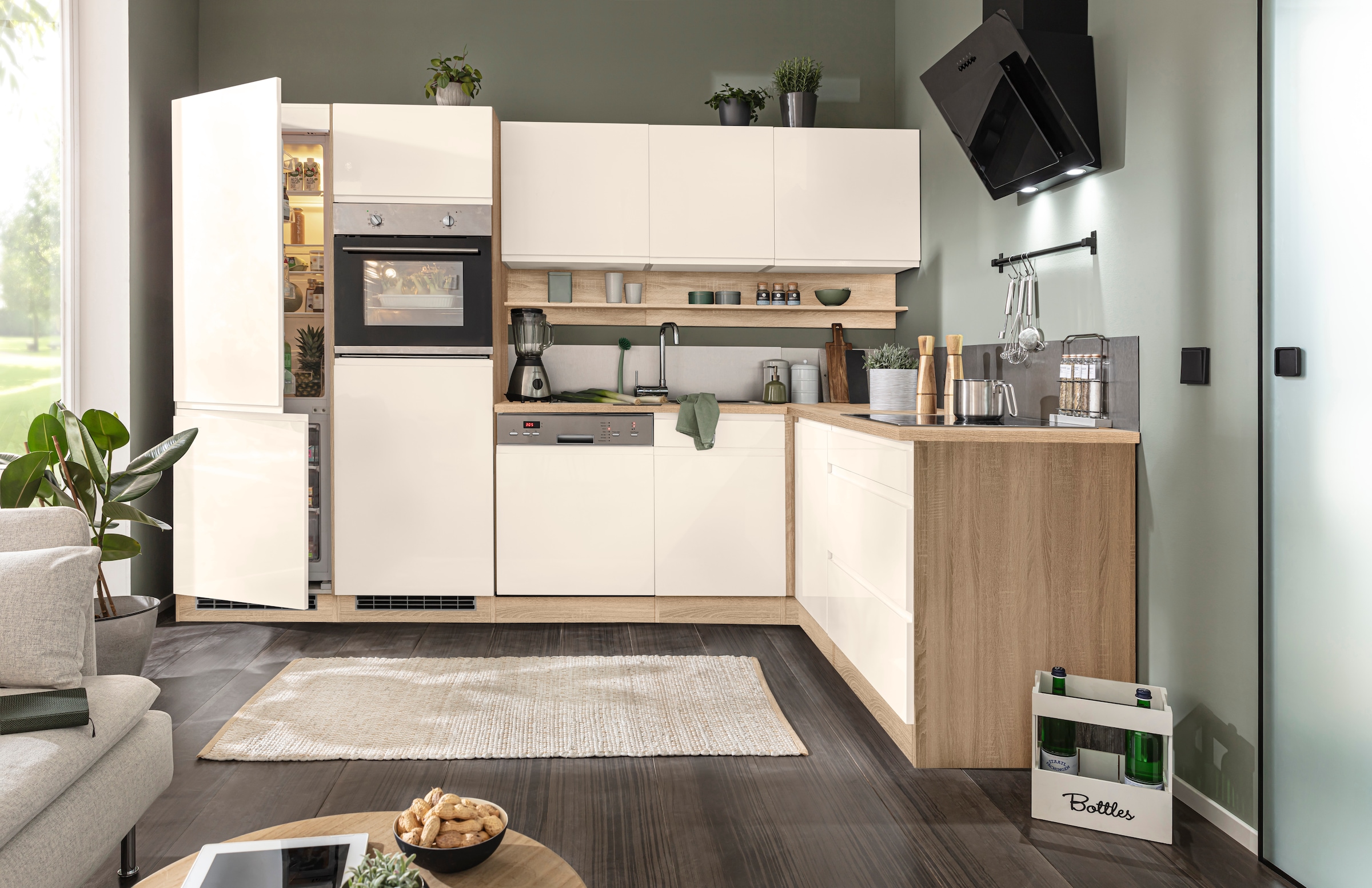 KOCHSTATION Winkelküche »KS-Virginia«, Stellbreite 290/180 cm, ohne E-Geräte