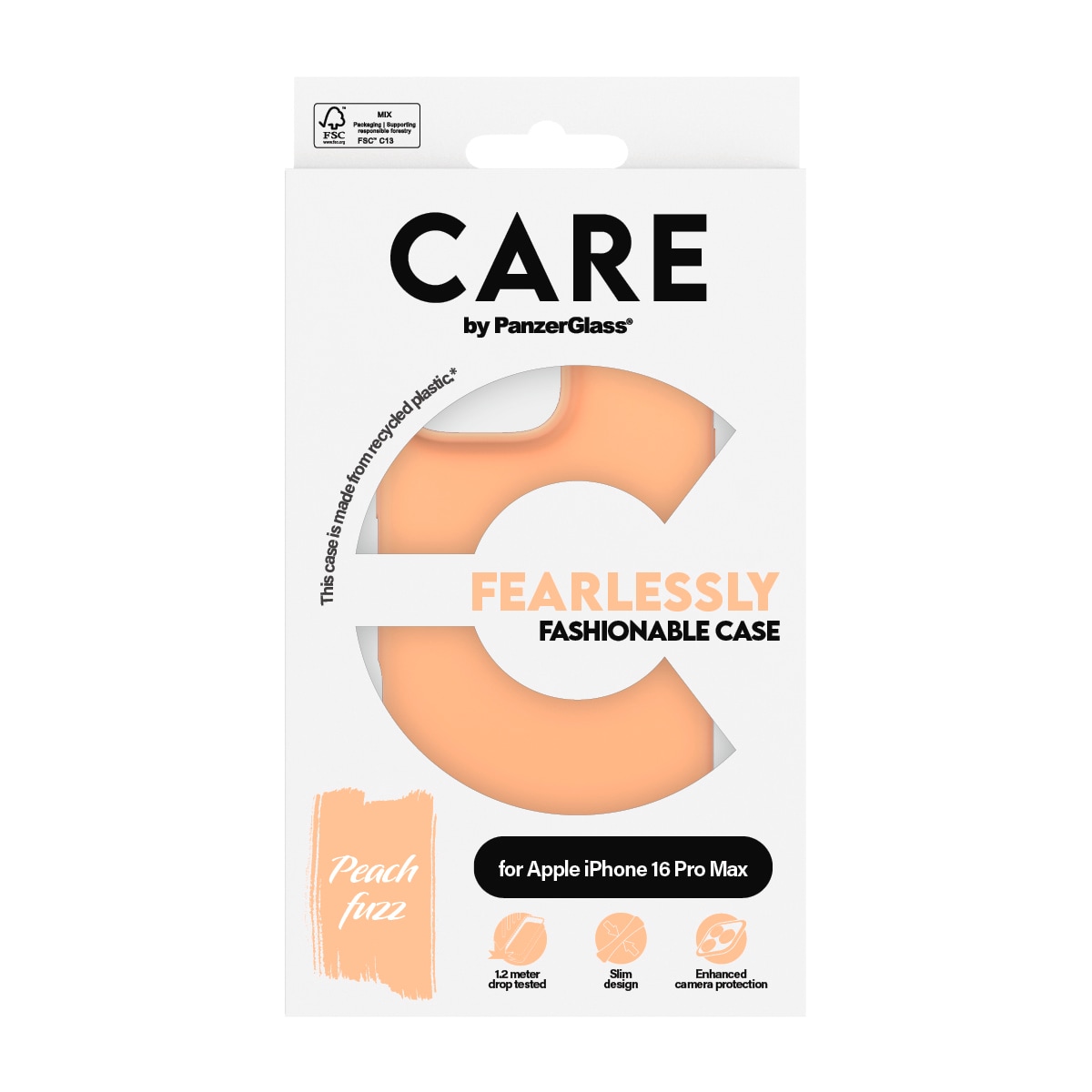 CARE by PanzerGlass Handyhülle »Fearlessly Fashionable Case für Apple iPhone 16 Pro Max« Backcover, Schutzhülle, Handyschutzhülle, Case, Schutzcase, stoßfest