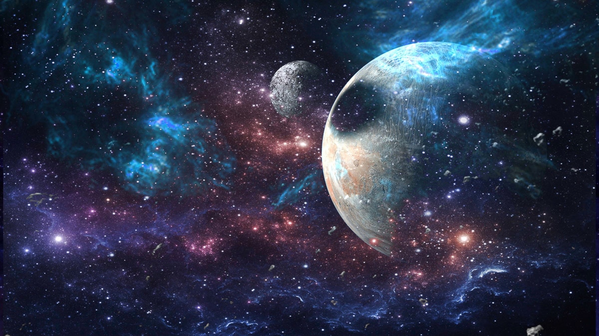Papermoon Fototapete »Planeten und Galaxie«