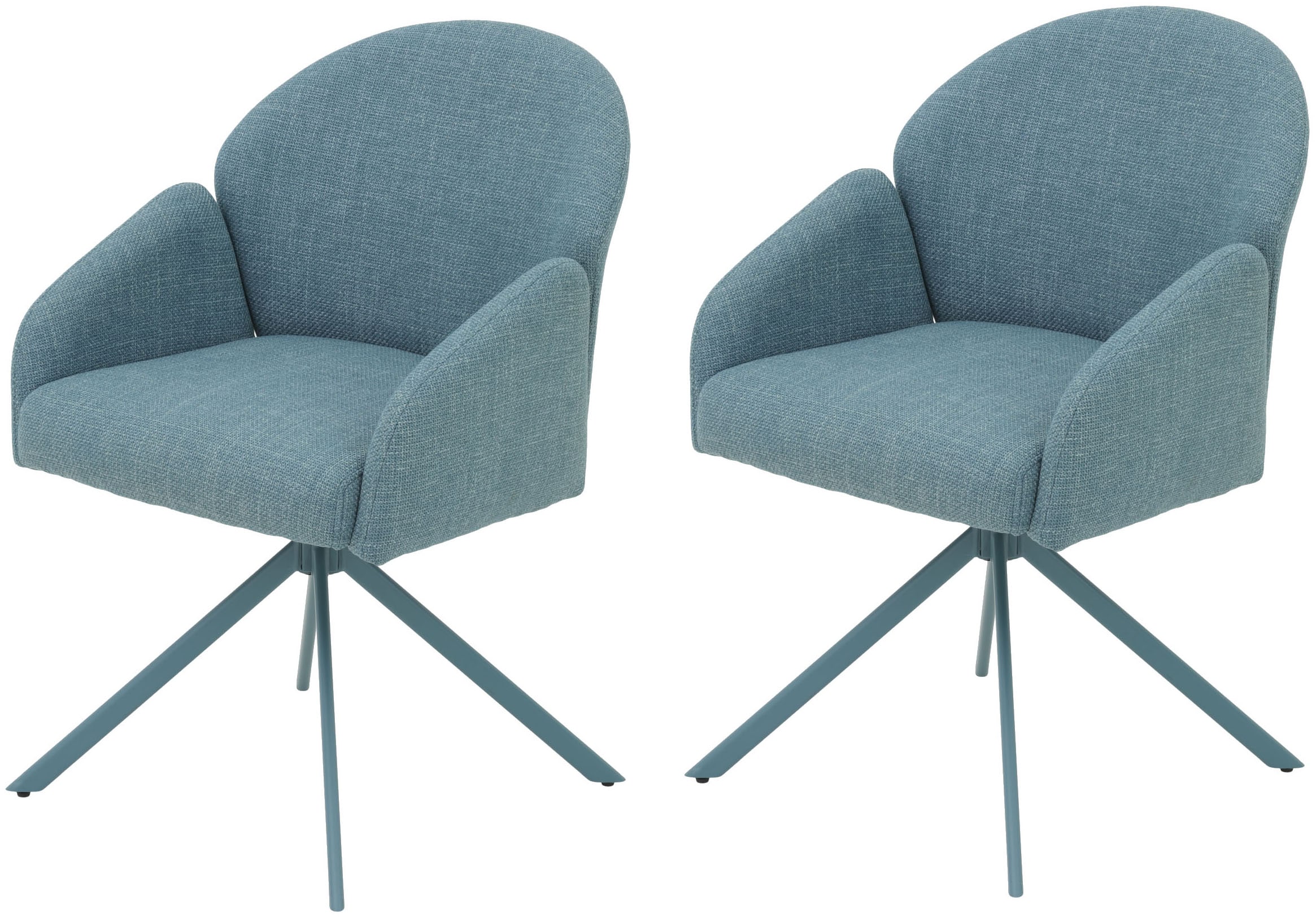 HELA Armlehnstuhl »HOLLY« (Set) 2 Stk.360° drehbar, Armlehnen, Gestell angepasst, Swing Back Komfortrücken