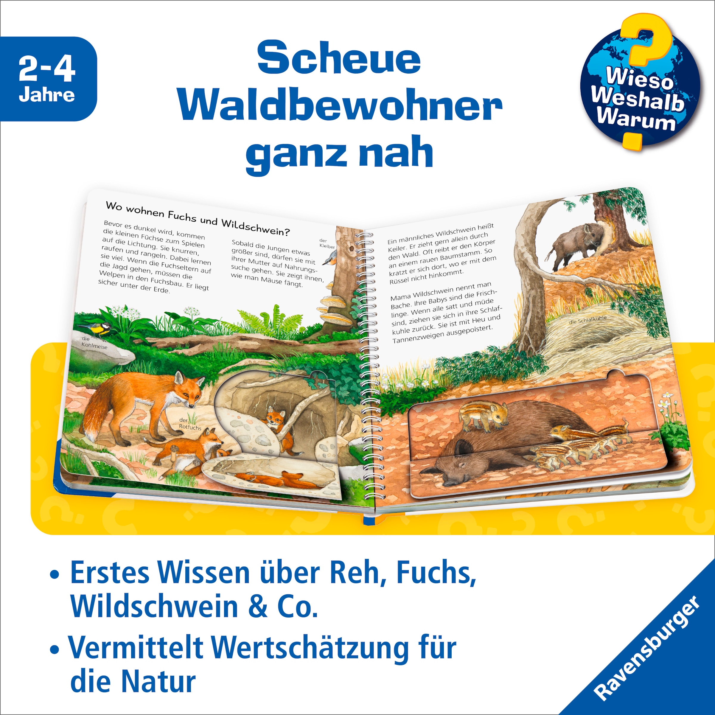 Ravensburger Buch »Wieso? Weshalb? Warum? junior, Band 77: Tiere im Wald«, Made in Europe