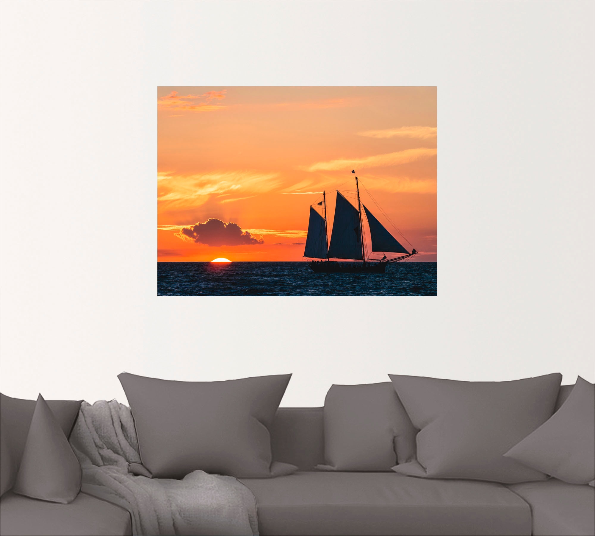 Artland Wandbild »Segelschiff«, Boote & Schiffe, (1 St.), als Leinwandbild, Wandaufkleber oder Poster in versch. Größen
