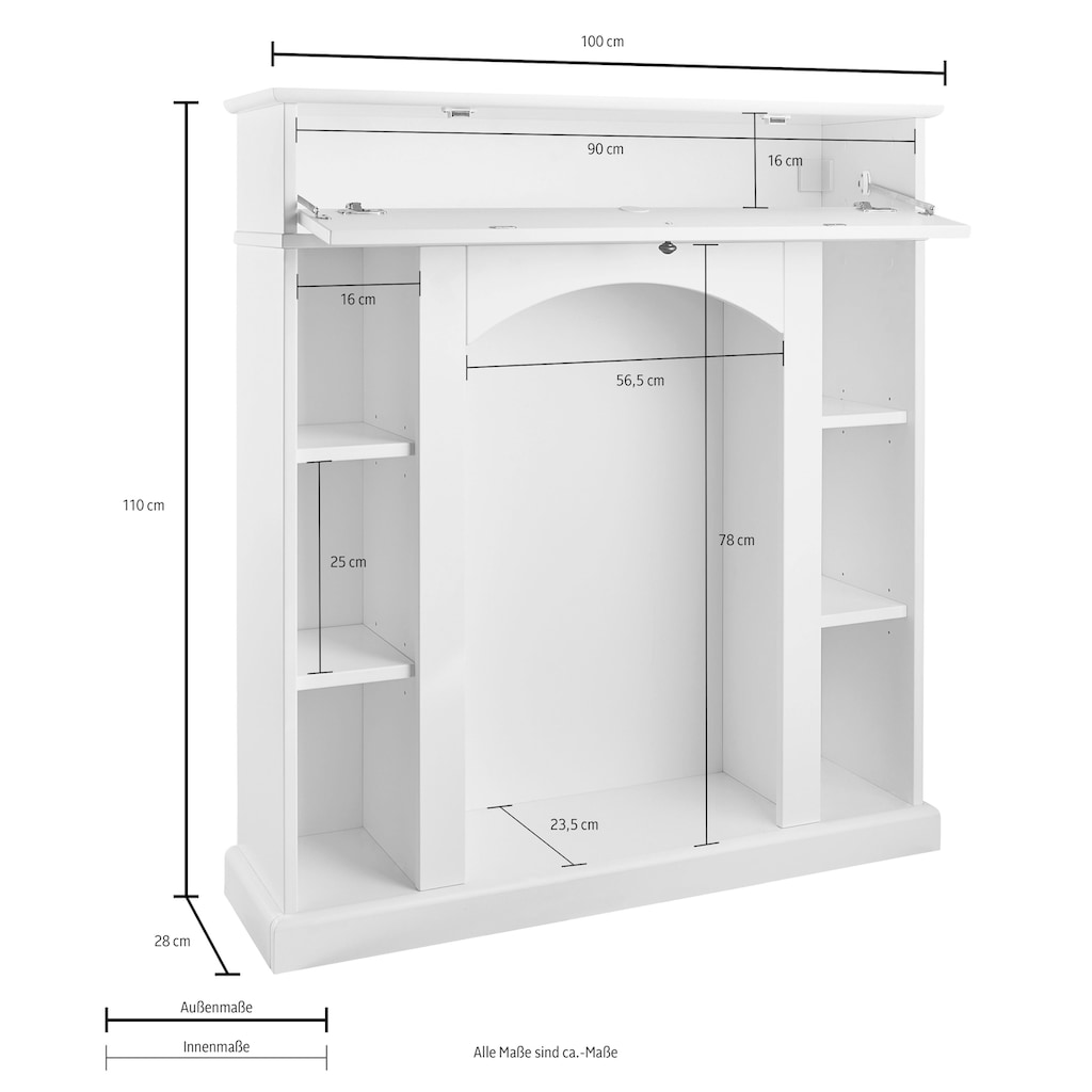 Home affaire Kaminumbauschrank, Breite 100 cm