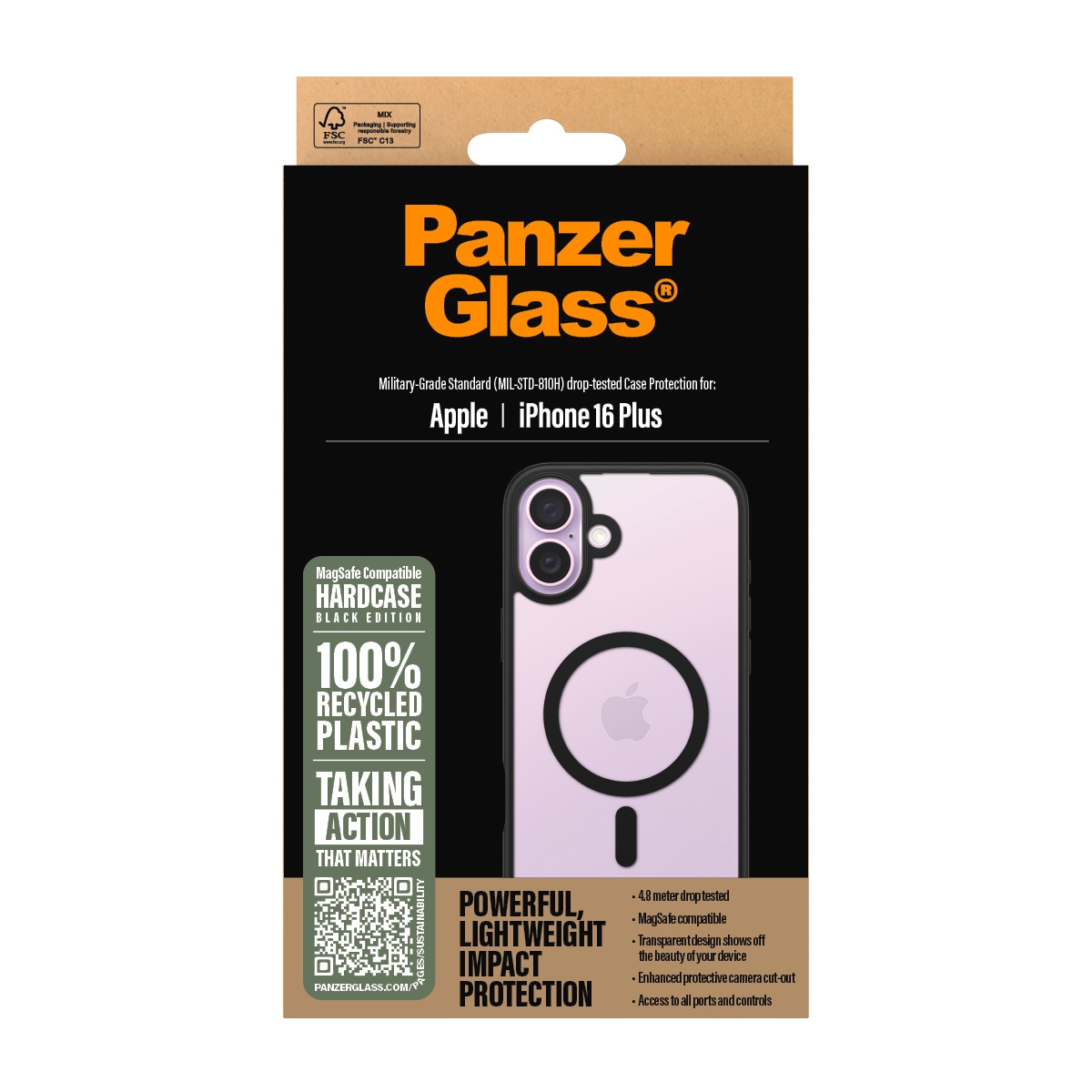 CARE by PanzerGlass Handyhülle »HardCase mit MagSafe für Apple iPhone 16 Plus« Backcover, Schutzhülle, Handyschutzhülle, Case, Schutzcase, stoßfest
