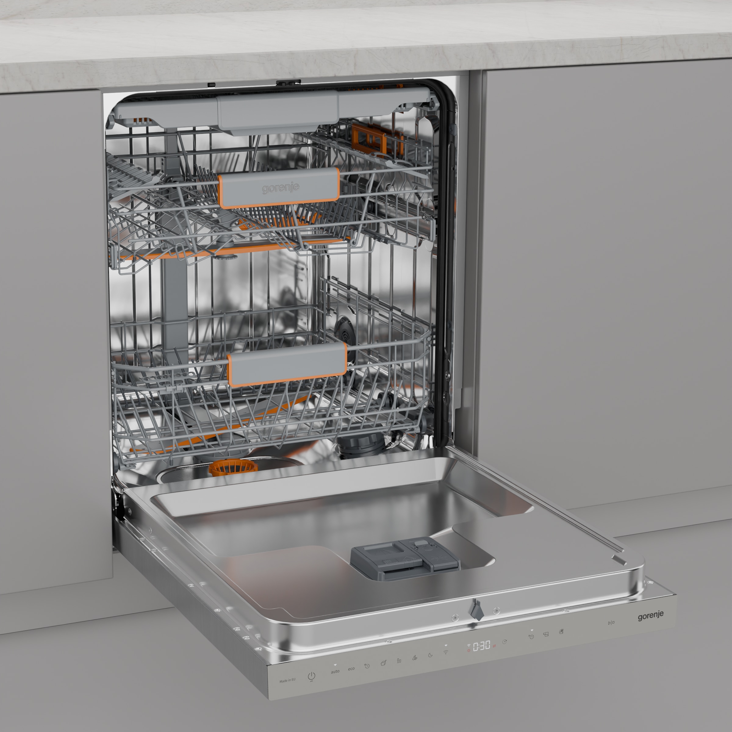 GORENJE Unterbaugeschirrspüler »GU673C65X« 9,5 l 16 Maßgedecke TotalDry - auto. Türöffnung