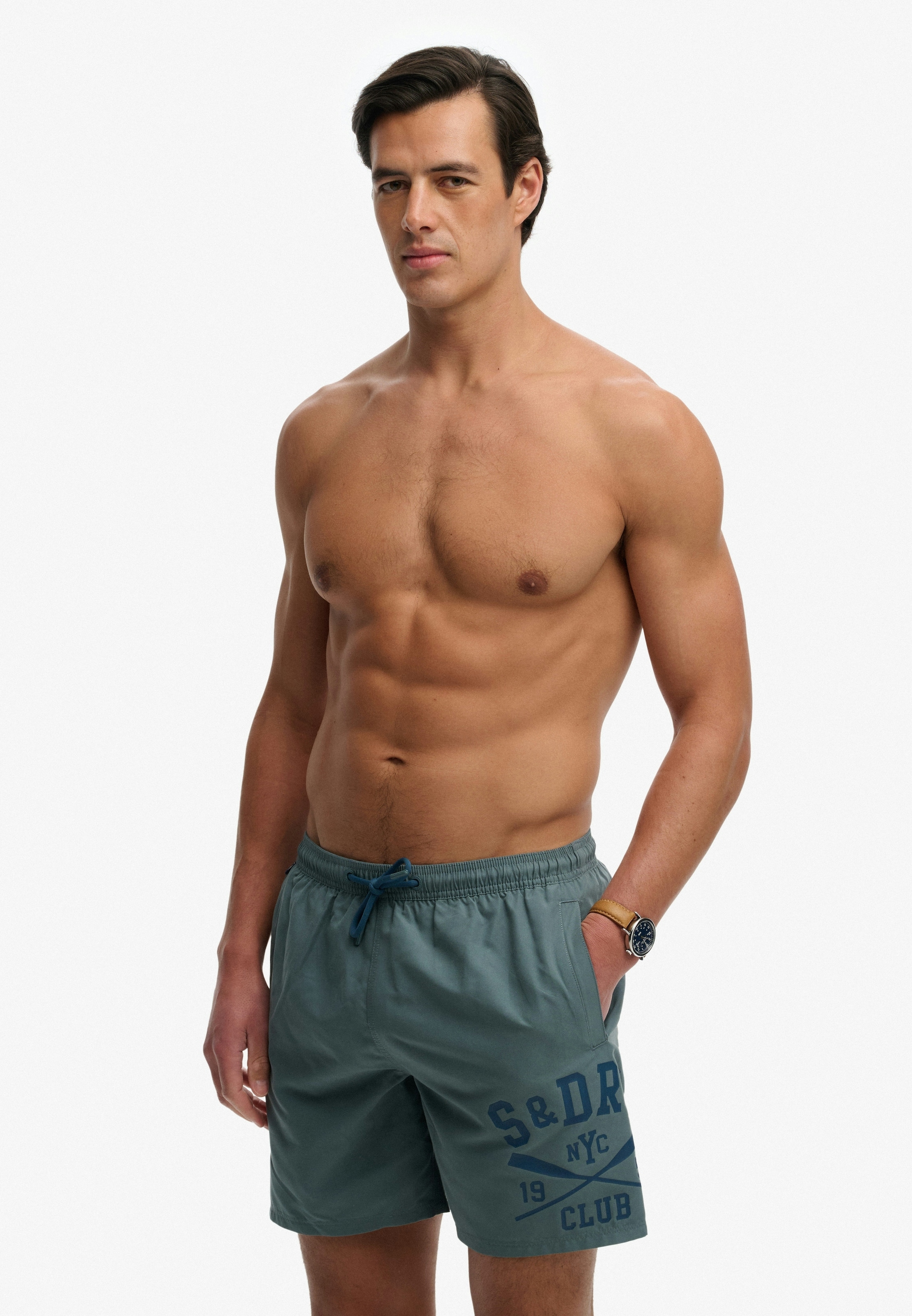 Superdry Badeshorts »PRINTED LOGO 16 SWIM SHORT«