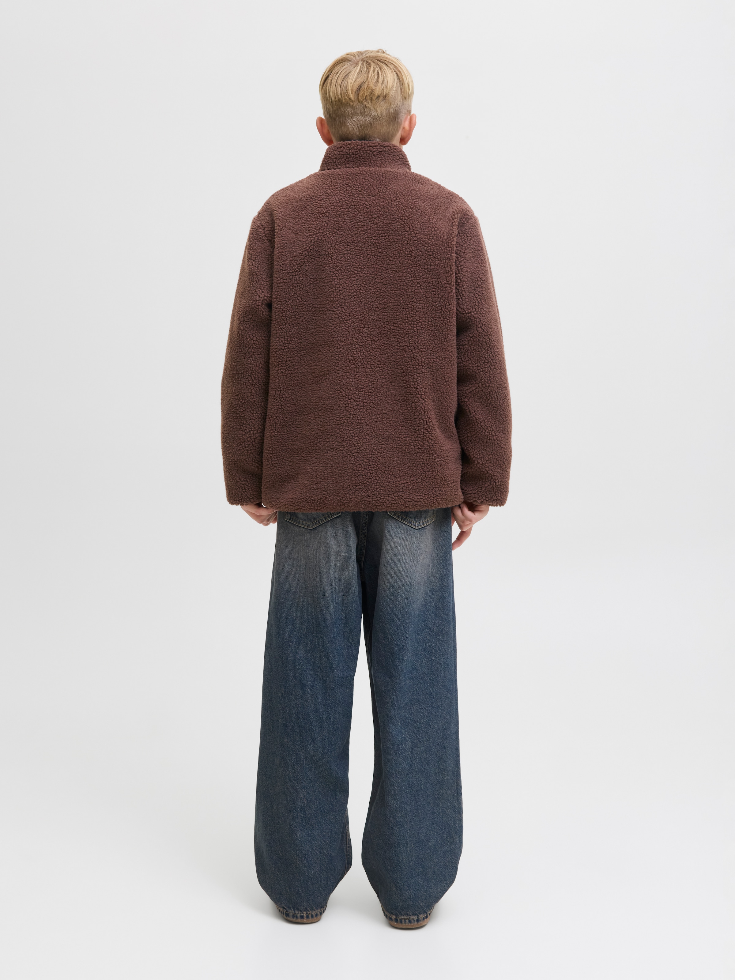 Jack & Jones Junior Fleecejacke »JORNORREBRO TEDDY JACKET JNR«, ohne Kapuze, Mit stylischem Muster