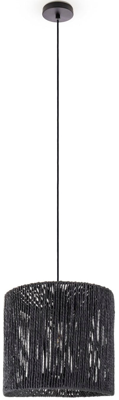 Paco Home Pendelleuchte »Hugo Ramira« E27 Wohnzimmer Esszimmer Rattan Optik Boho Schirm Papier E27 Modern