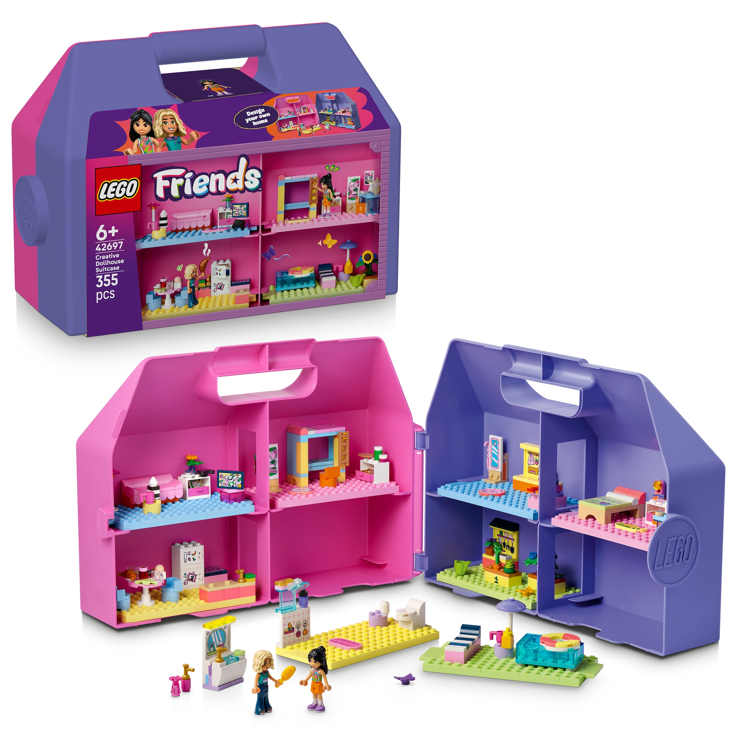 LEGO® Konstruktionsspielsteine »Kreativer Puppenhauskoffer (42697), LEGO Friends« Made in Europe