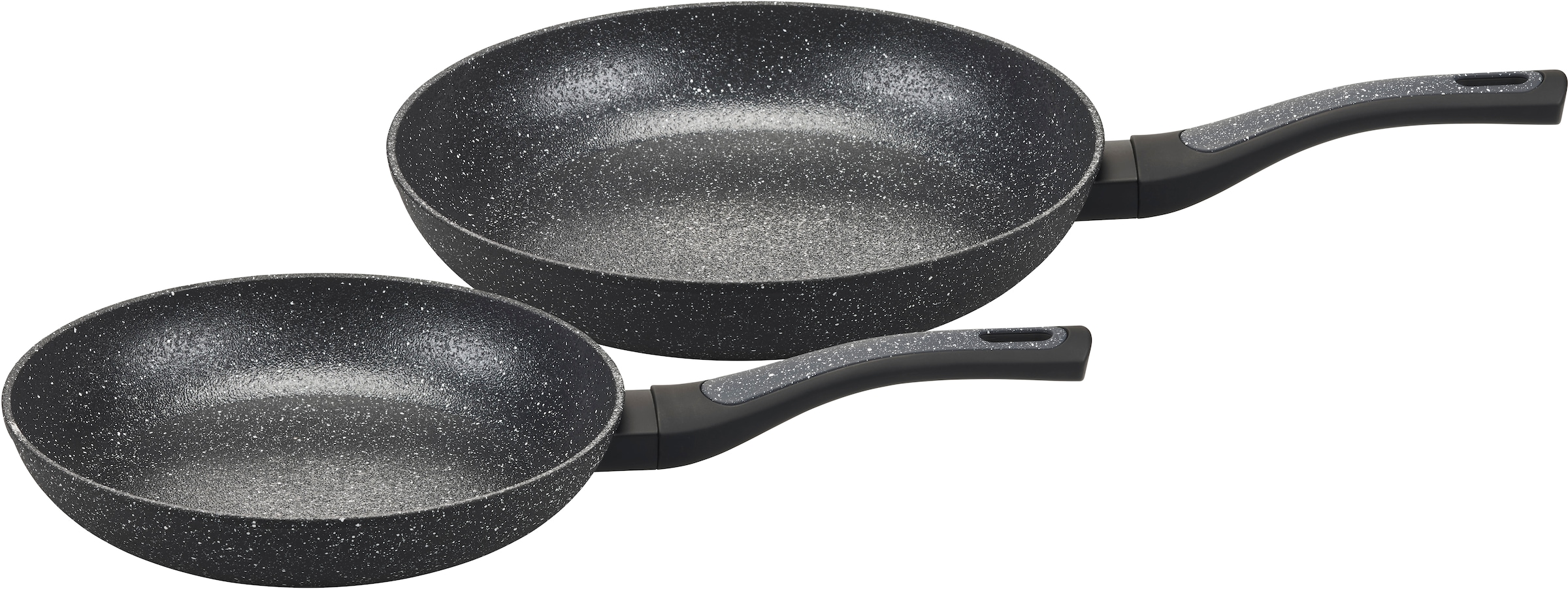 my home Pfannen-Set »DELA« Aluminium Set, 2 Stk. tlg. mit rauer Oberfläche für ein besonderes Barterlebnis.