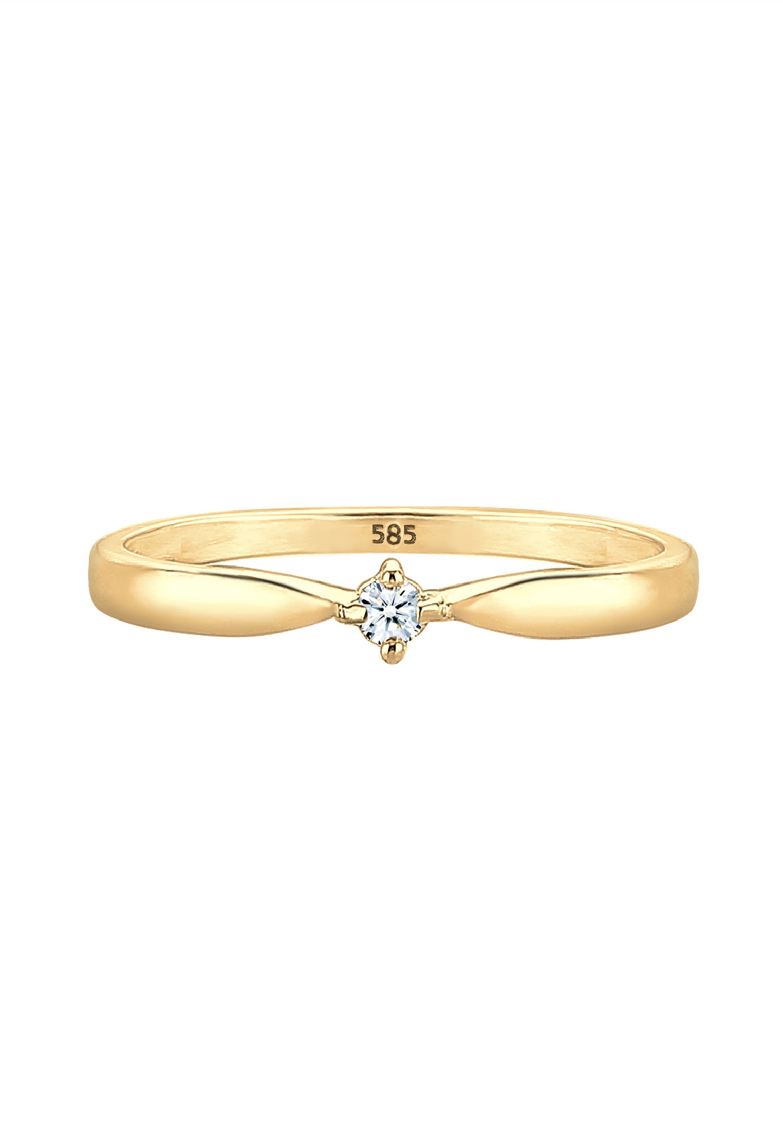 Elli DIAMONDS Verlobungsring »Ring Verlobungsring Diamant Weiß Brillantschliff (0.03 ct) 585 Gelbgold«