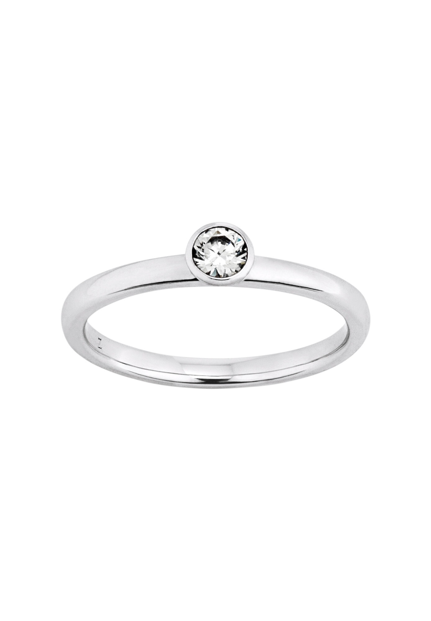 ONE ELEMENT Diamantring »0.2 ct Diamant Brillant Zarge Ring aus 585 Weißgold«