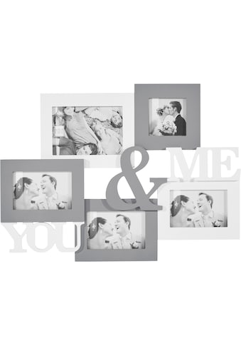 my home Bilderrahmen Collage »YOU & ME«, Fotorahmen-Staffelbilderrahmen-weiß/grau kaufen