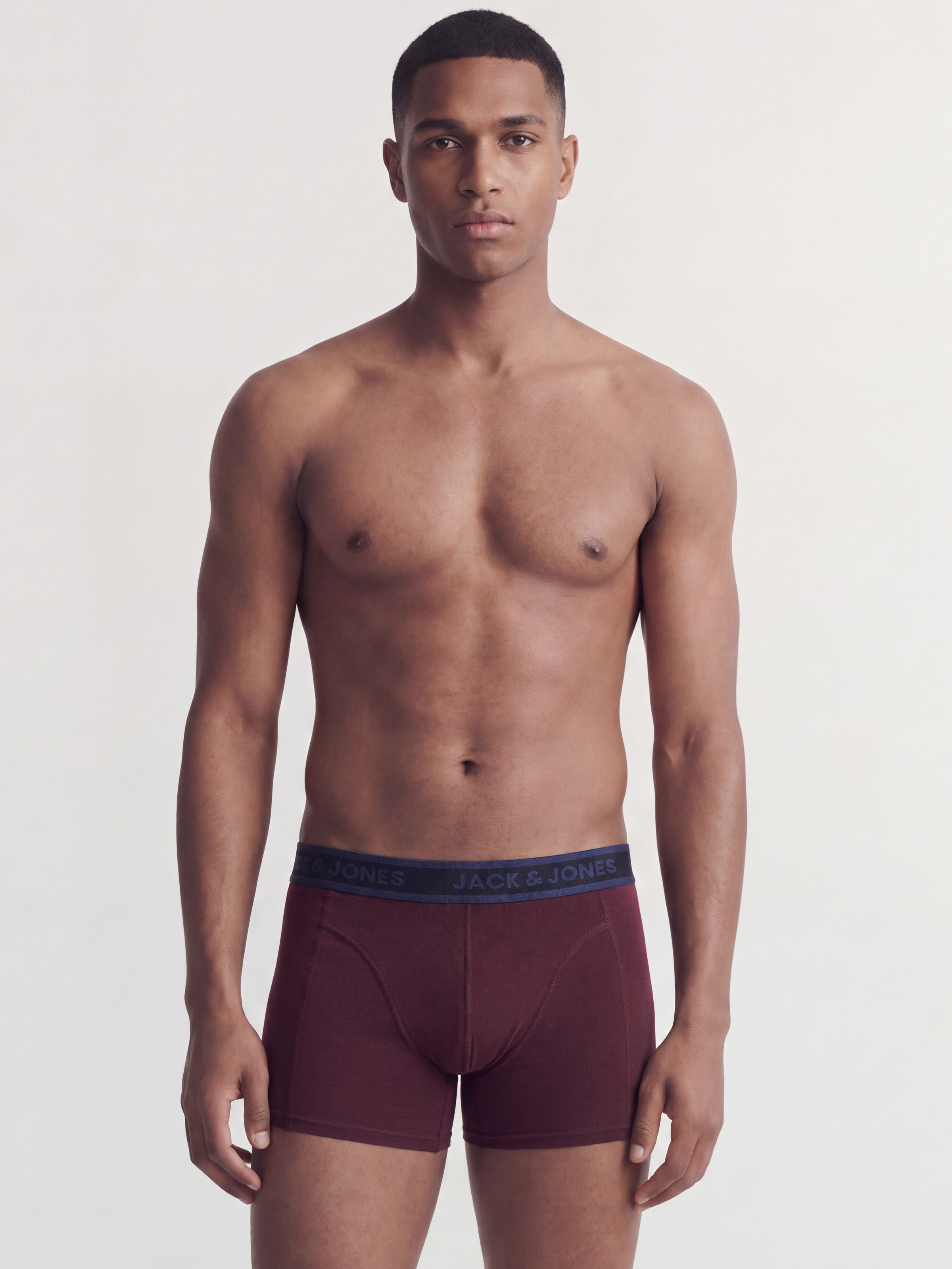 Jack & Jones Trunk »JACMAGNUS SOLID TRUNKS 5 PACK STYD« Packung, 5 Stk. Baumwollmischung, Logobund