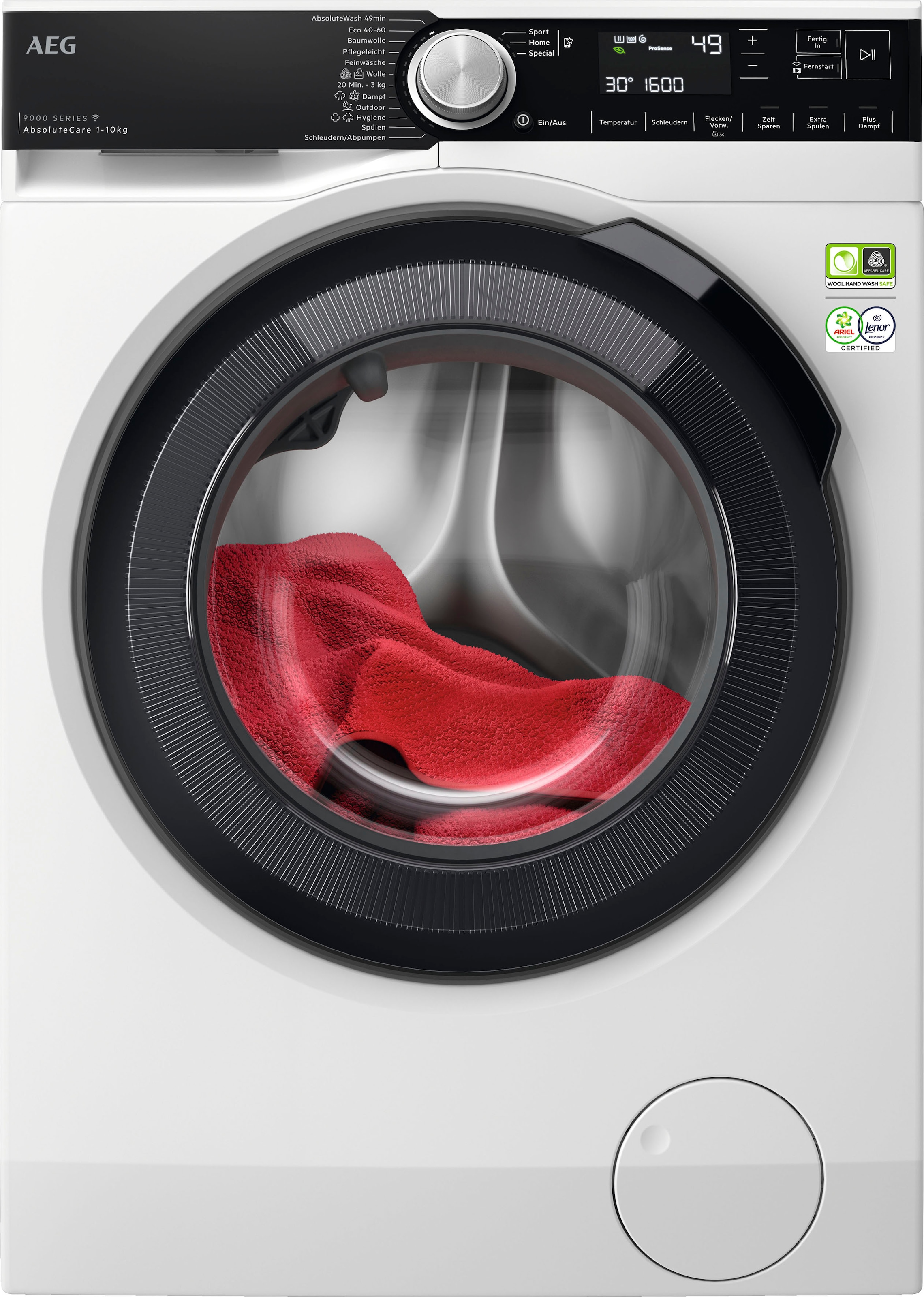 AEG Waschmaschine U/min, 1600 9000 914501216, 10 die intergrierte SoftWater Wifi bei »LR9W80600 & LR9W80600 Series, Wasserenthärtung OTTO 914501216«, - kg, bestellen schützt Textilien