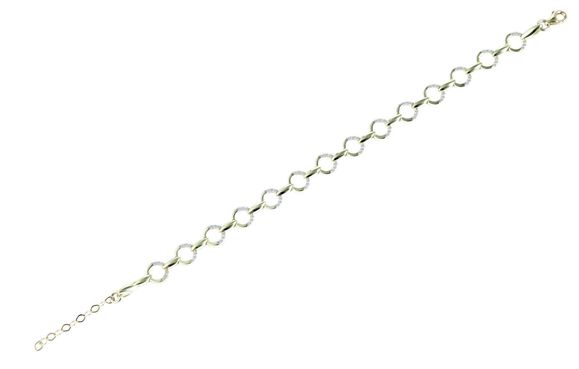 Adelia´s Armband »Damen Armband aus 333 Gold mit Zirkonia 17 cm«