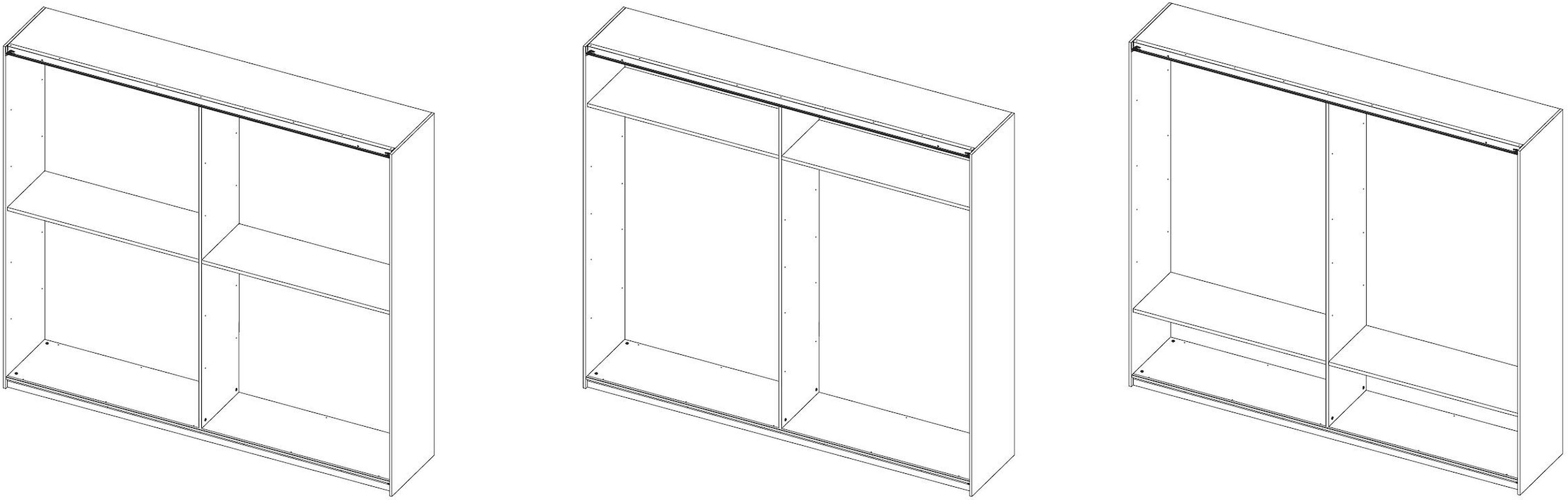 INOSIGN Schwebetürenschrank »Jupiter, Schiebetürenschrank in Steingrau«