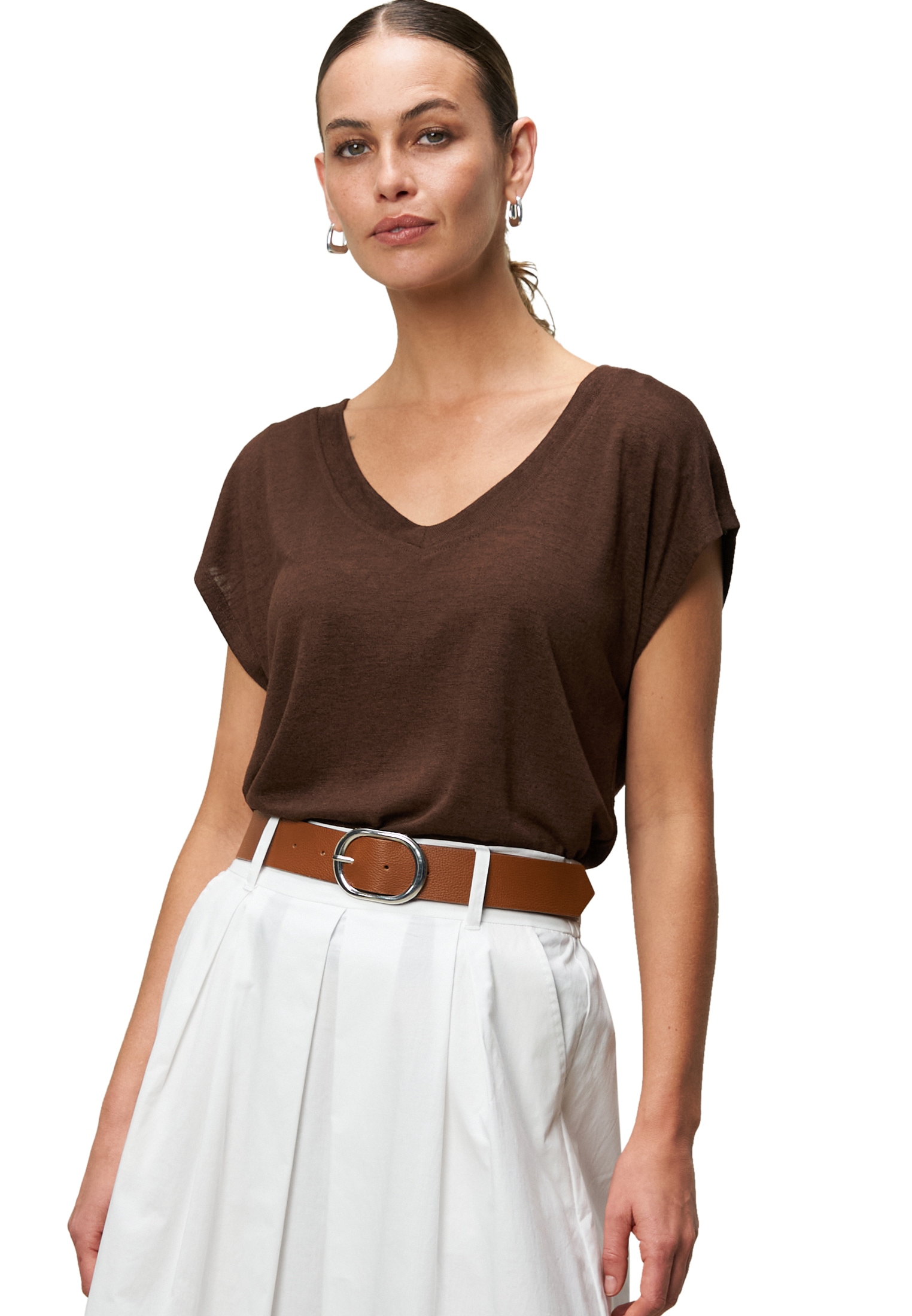 Zero Shirttop »Sommer-T-Shirt mit V-Ausschnitt«