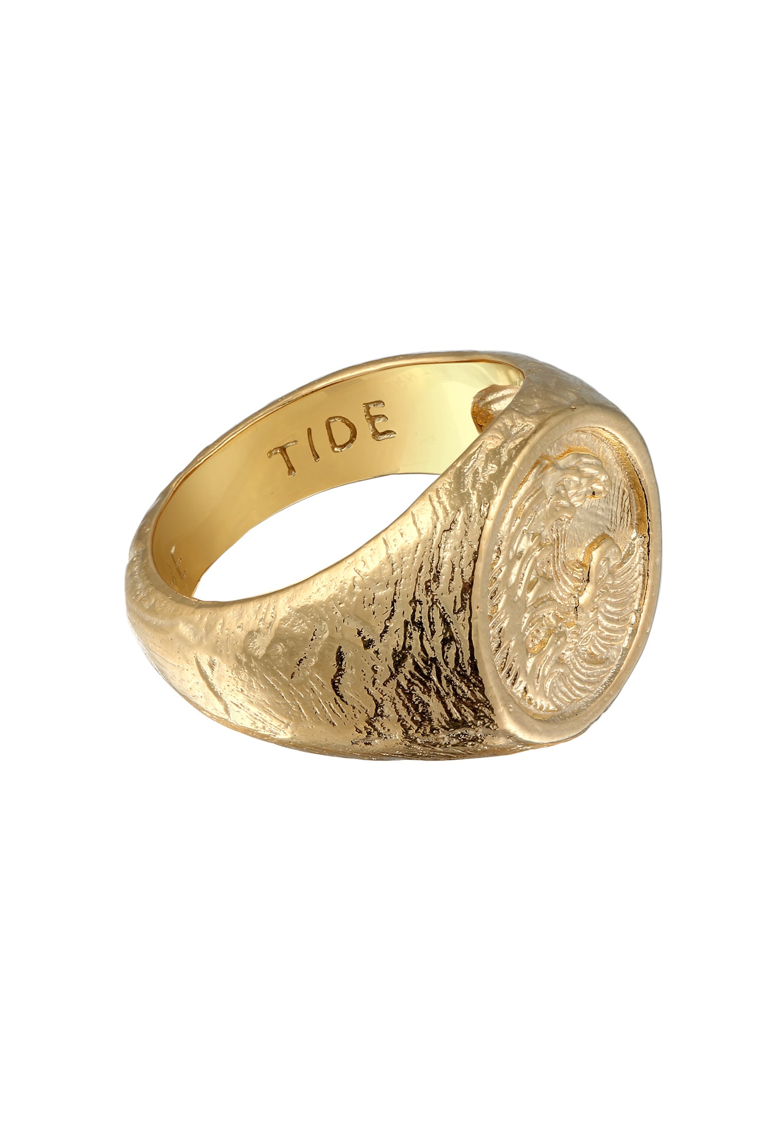 HAZE & GLORY Siegelring »Ring Siegelring Tide Wellen Motiv 925 Silber«