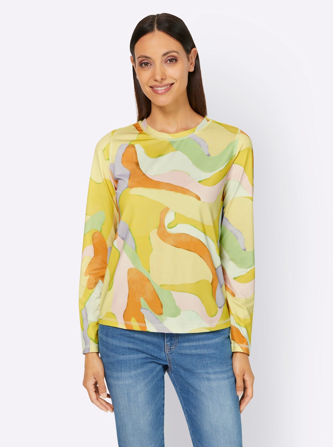 heine Langarmshirt »Druck-Shirt«, (1 tlg.)