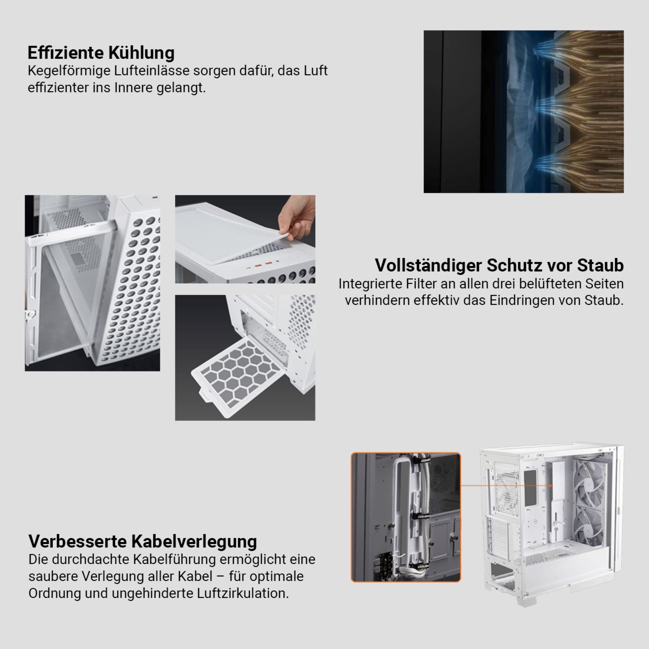 Cougar Gaming-PC »AIRFACE ECO WT 7556«, Windows 11, DDR5 RAM