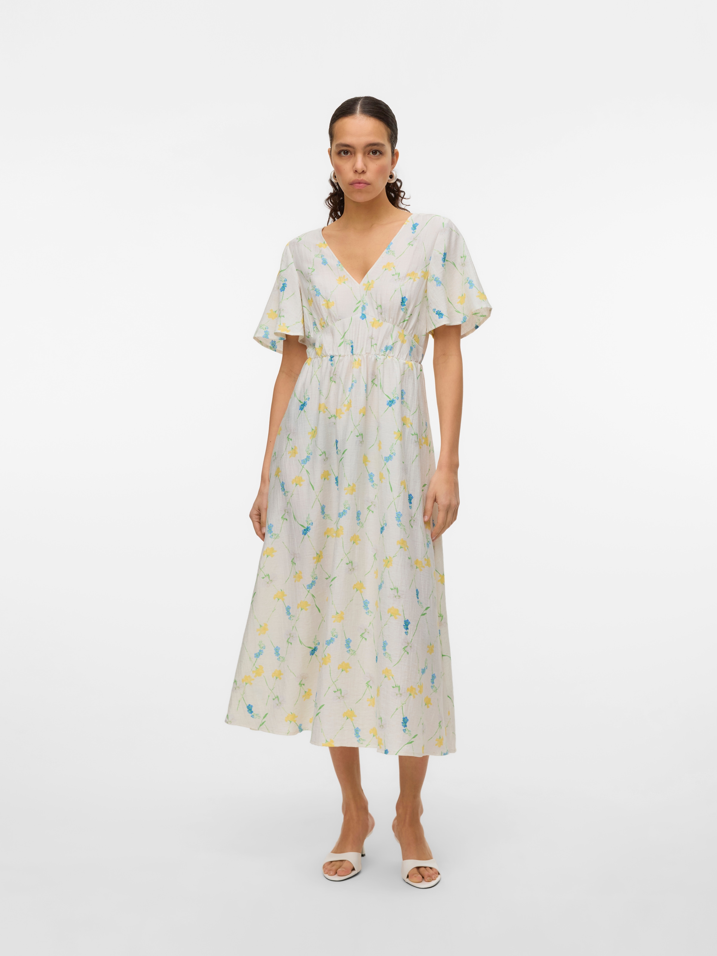 Vero Moda Sommerkleid »VMFLORA OLGA SS 7/8 DRESS WVN GA«