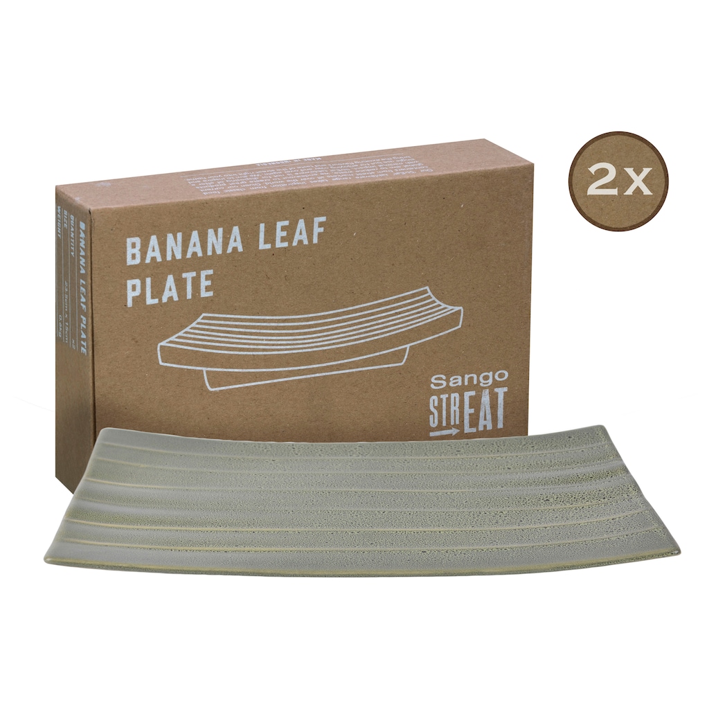CreaTable Servierplatte »Banana Leaf«, (Set, 2 tlg.)