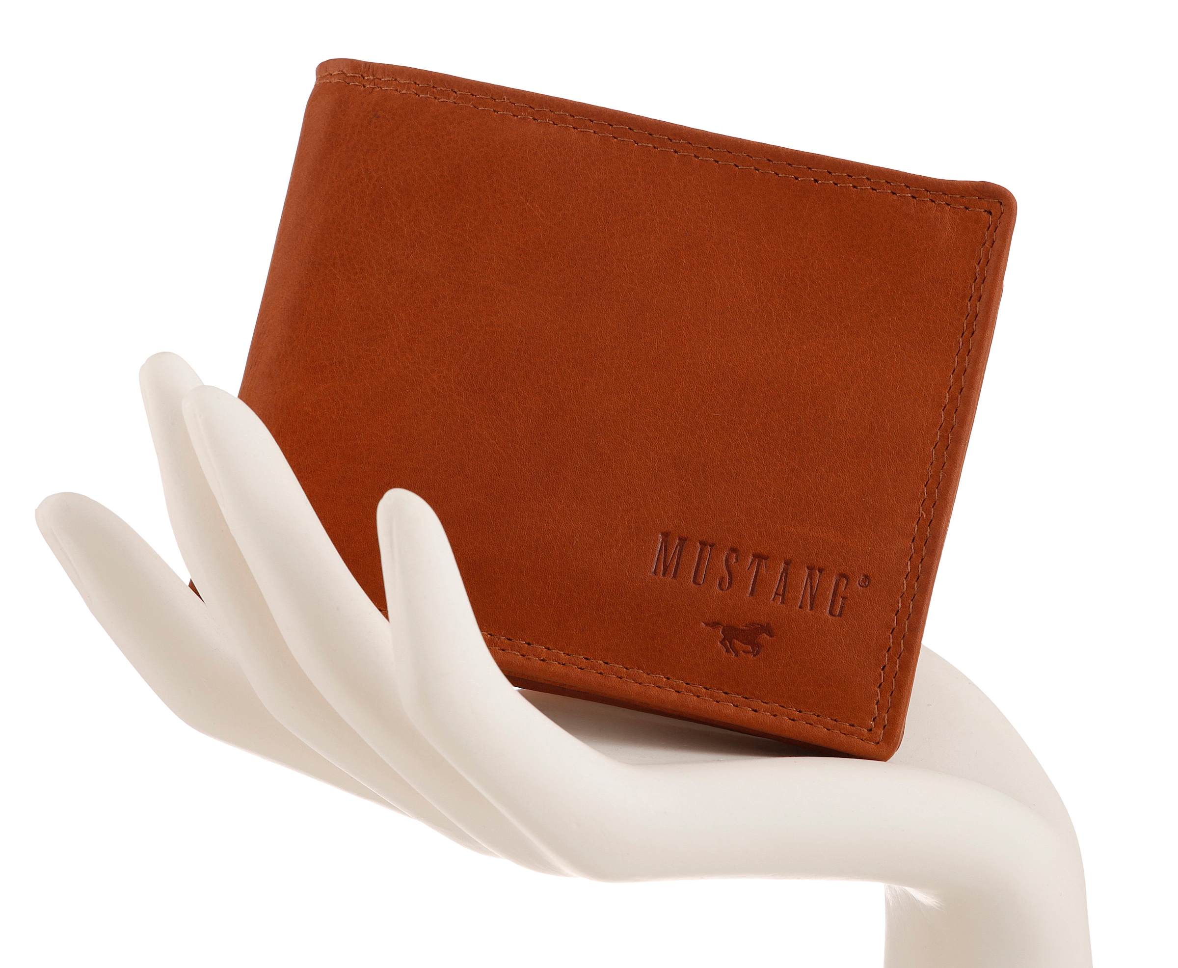 MUSTANG Geldbörse »Udine leather wallet side opening«, mit RFID-Schutz