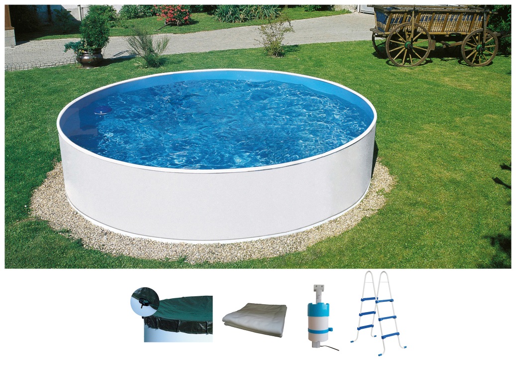 KONIFERA Rundpool »Usedom II«, (Set), 5-tlg., ØxH: 360x90 cm
