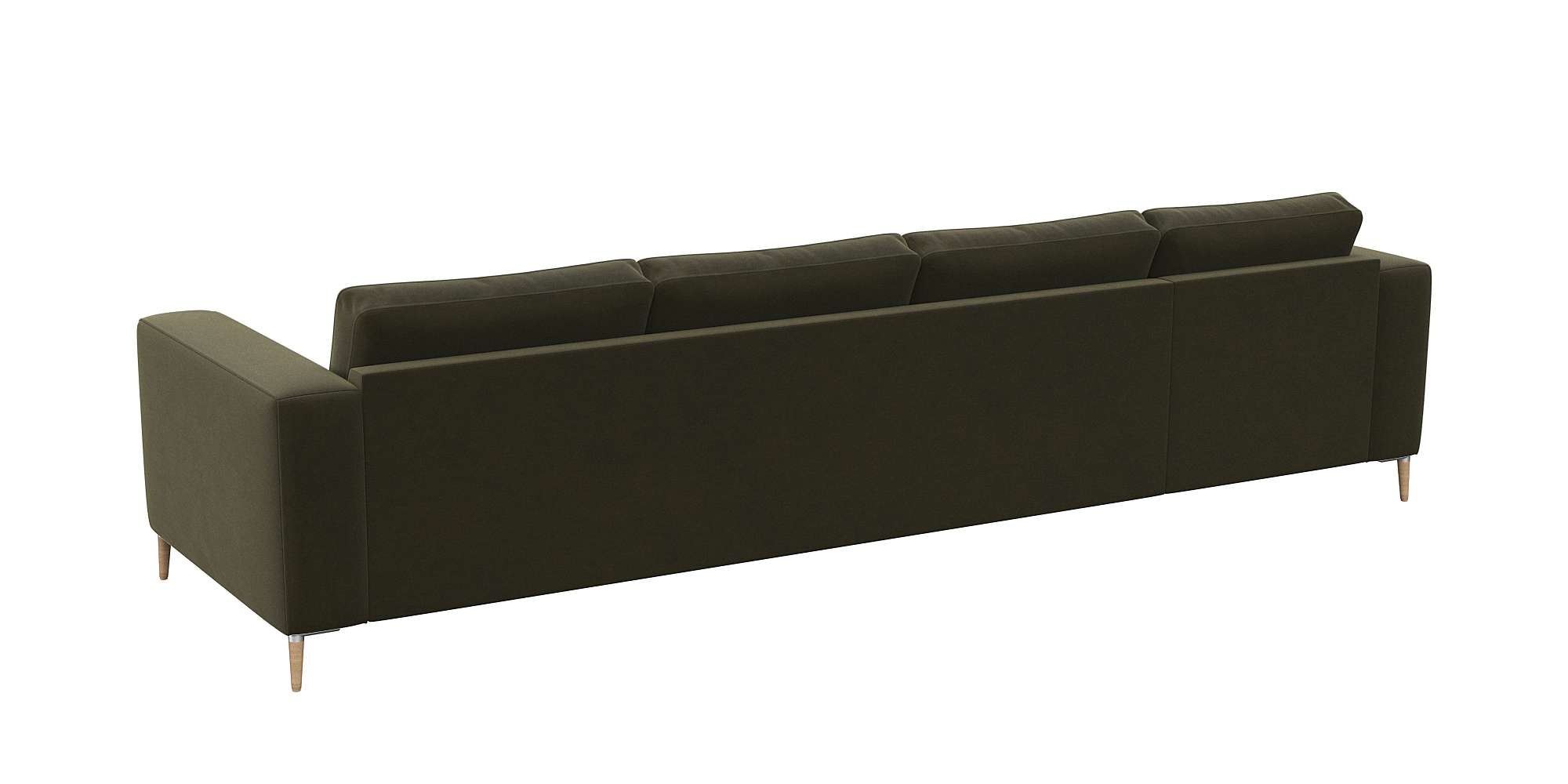 FLEXLUX Ecksofa »Fiore, super bequem durch hochwertigen Sitzaufbau mit Kaltschaum«, breite Armlehnen, Füße Alu+ Eiche, L-Form