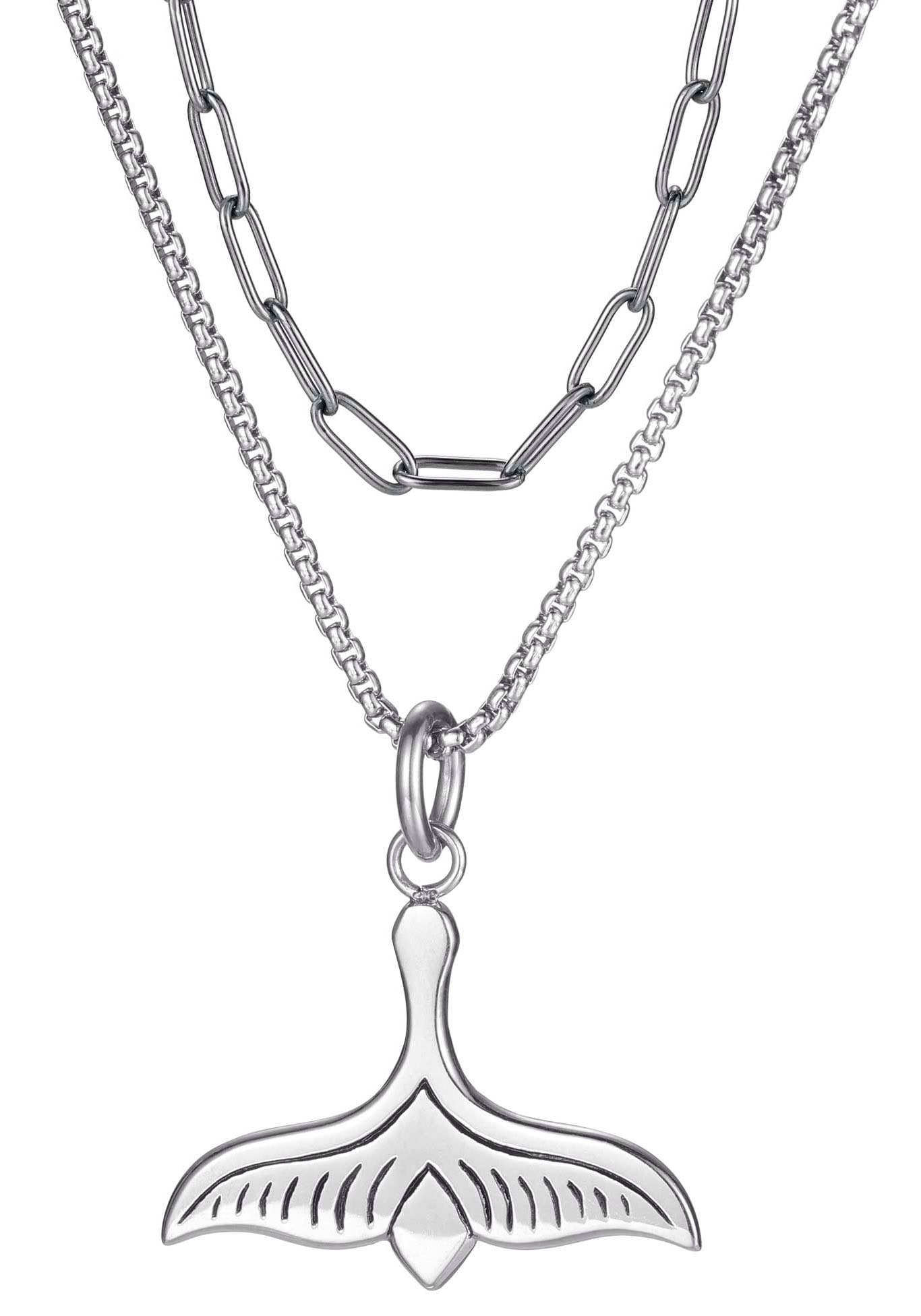 Firetti Kette mit Anhänger »Schmuck Geschenk, Flosse«, (Set, 3 tlg.)