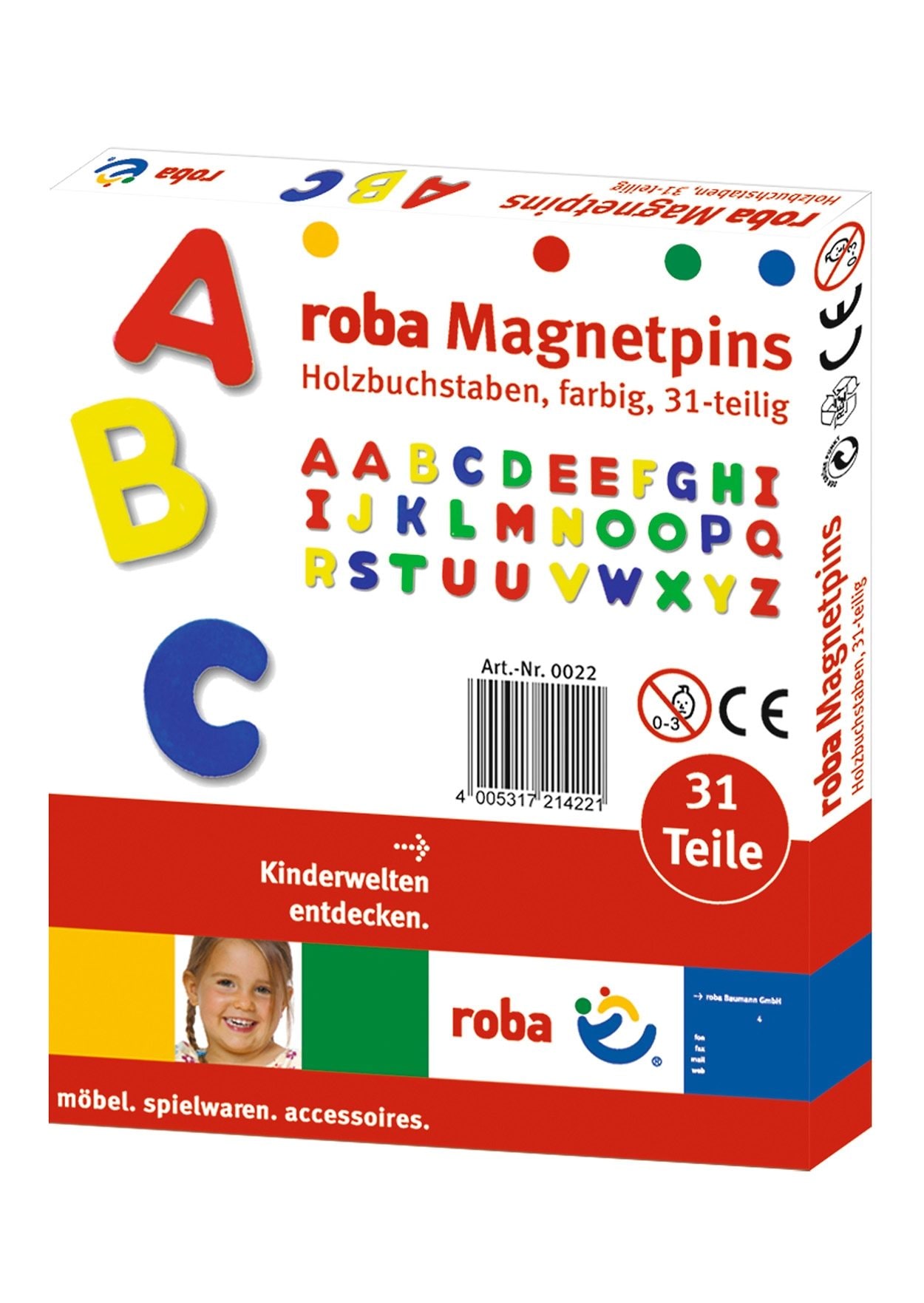 roba® Magnet »Magnetbuchstaben«, (31 St.)