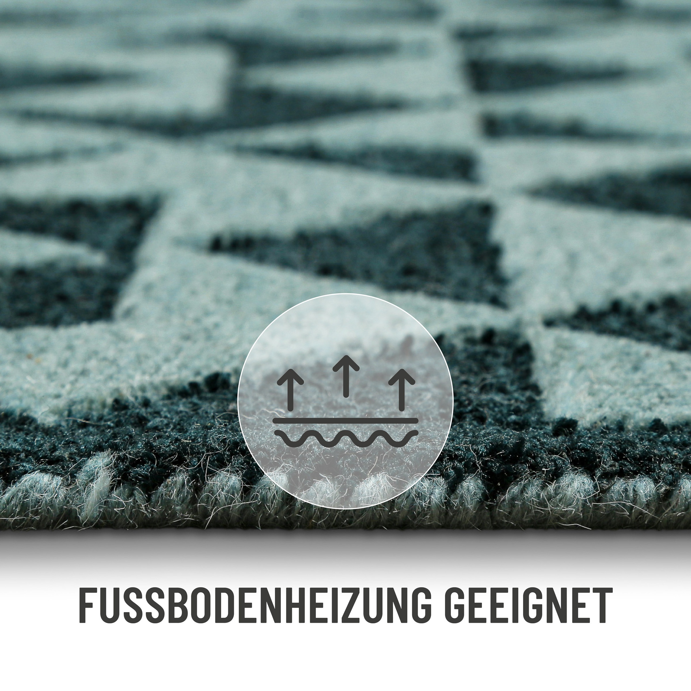 Wecon home Teppich »Downtown« rechteckig 10 mm Höhe handgefertigt, pflegeleicht, Fasermix, Wohnzimmer, Schlafzimmer