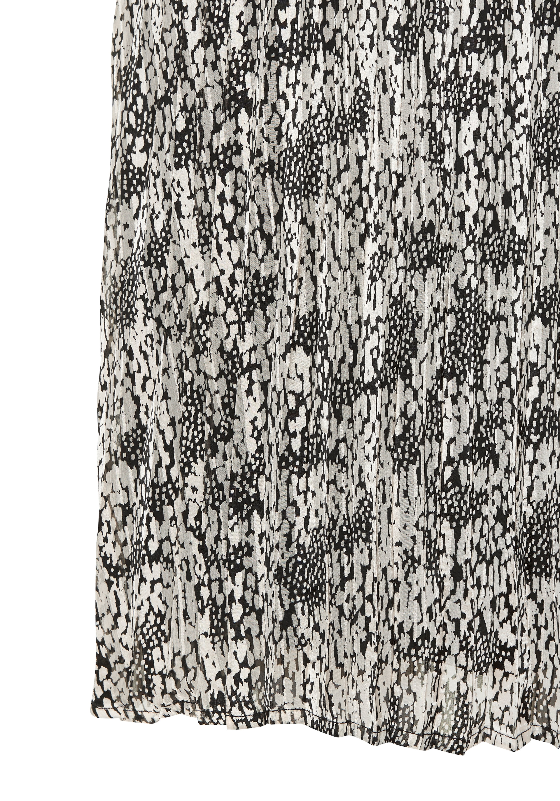 LASCANA Plisseerock , aus leichter Chiffonware, Midirock mit Alloverprint, sommerlich