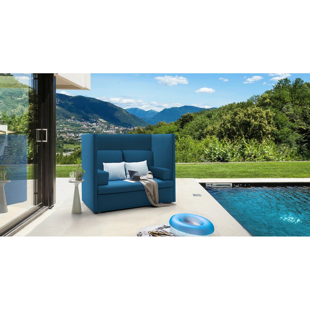 DOMO collection Loungesofa »Sonce für Terrasse, Garten und Balkon«, Speziell für Outdoor, witterungsbeständig, mit Strandkorb-Feeling
